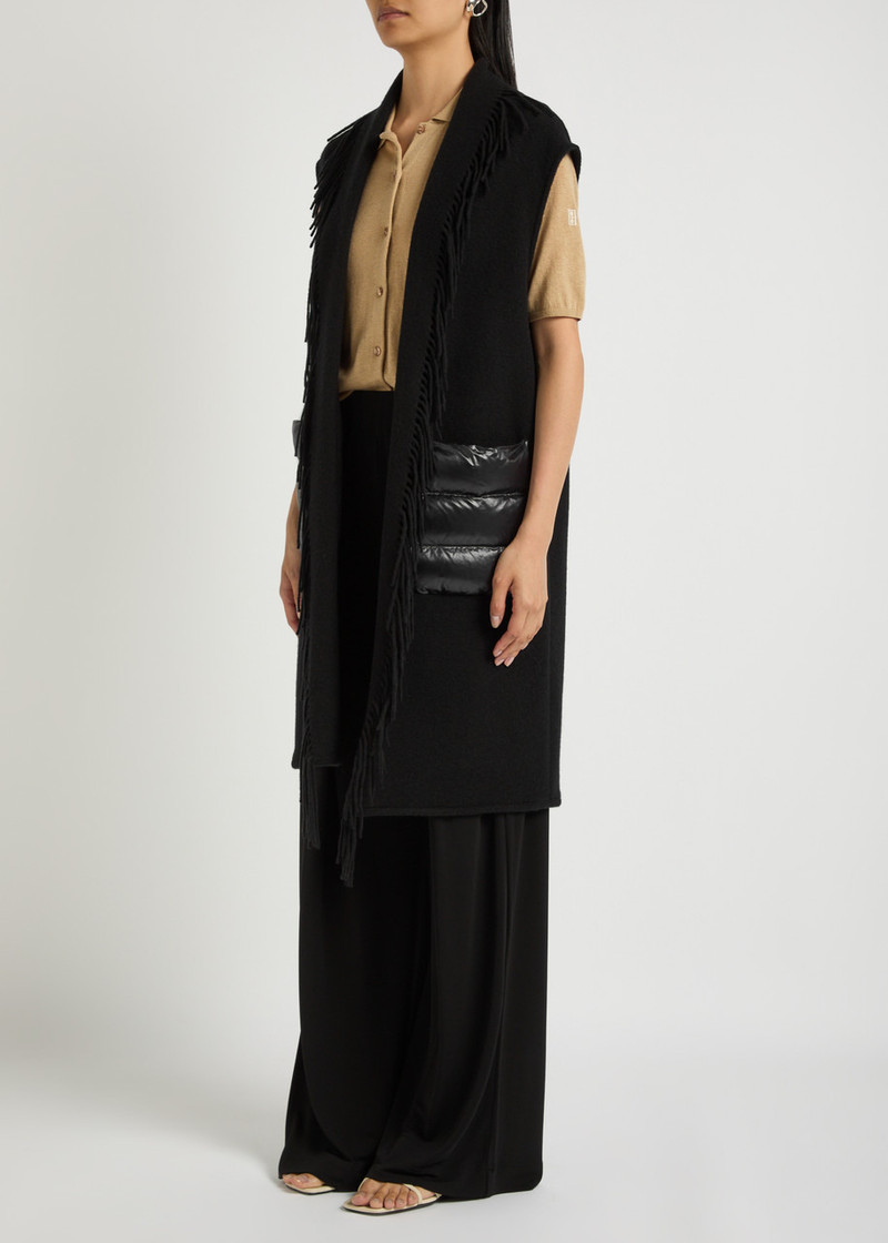 Herno Herno Fringed Panelled Wool-blend Gilet outlook