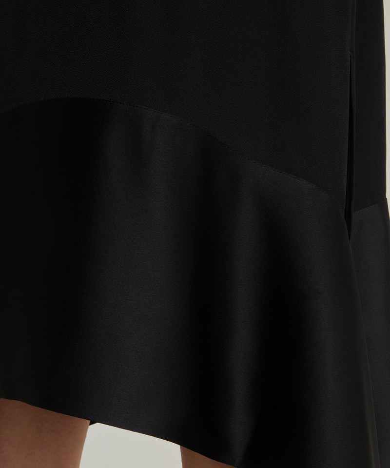 Satin-Sash Crepe Skirt 5
