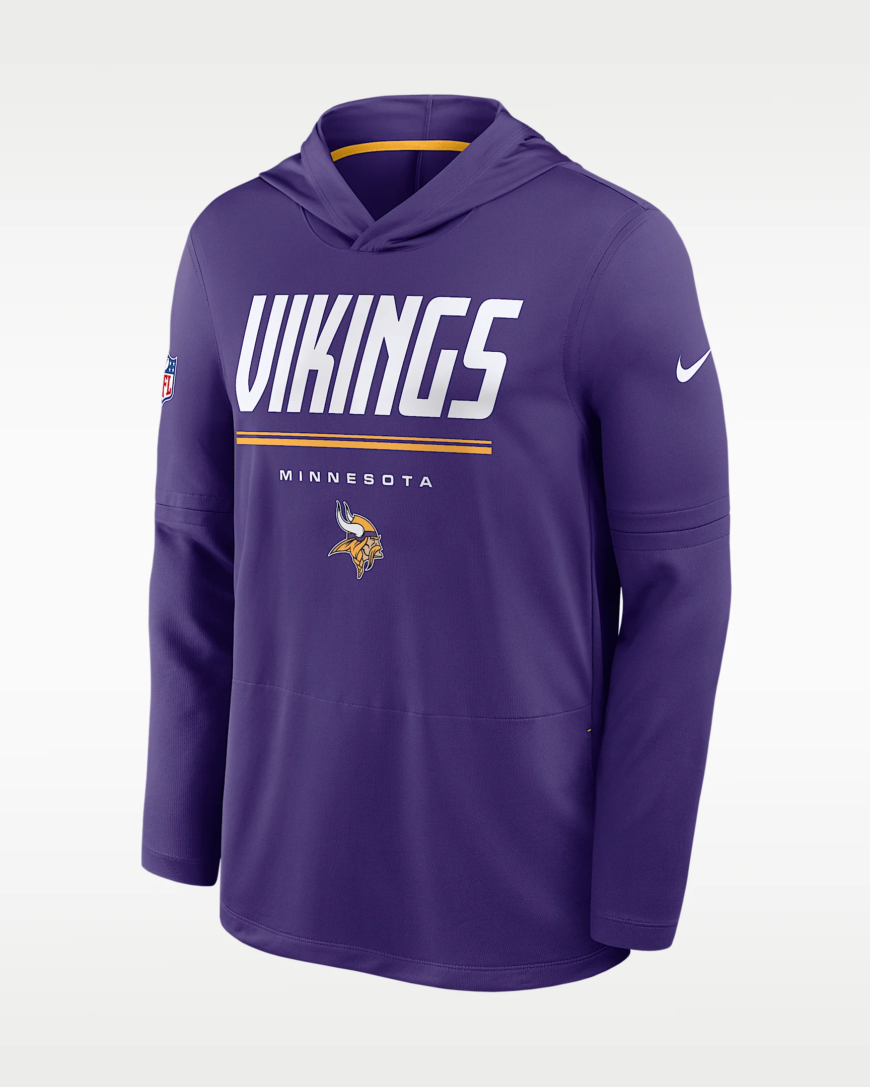 Minnesota Vikings Sideline Men's Nike Dri-FIT NFL Long-Sleeve Hooded Top - 1