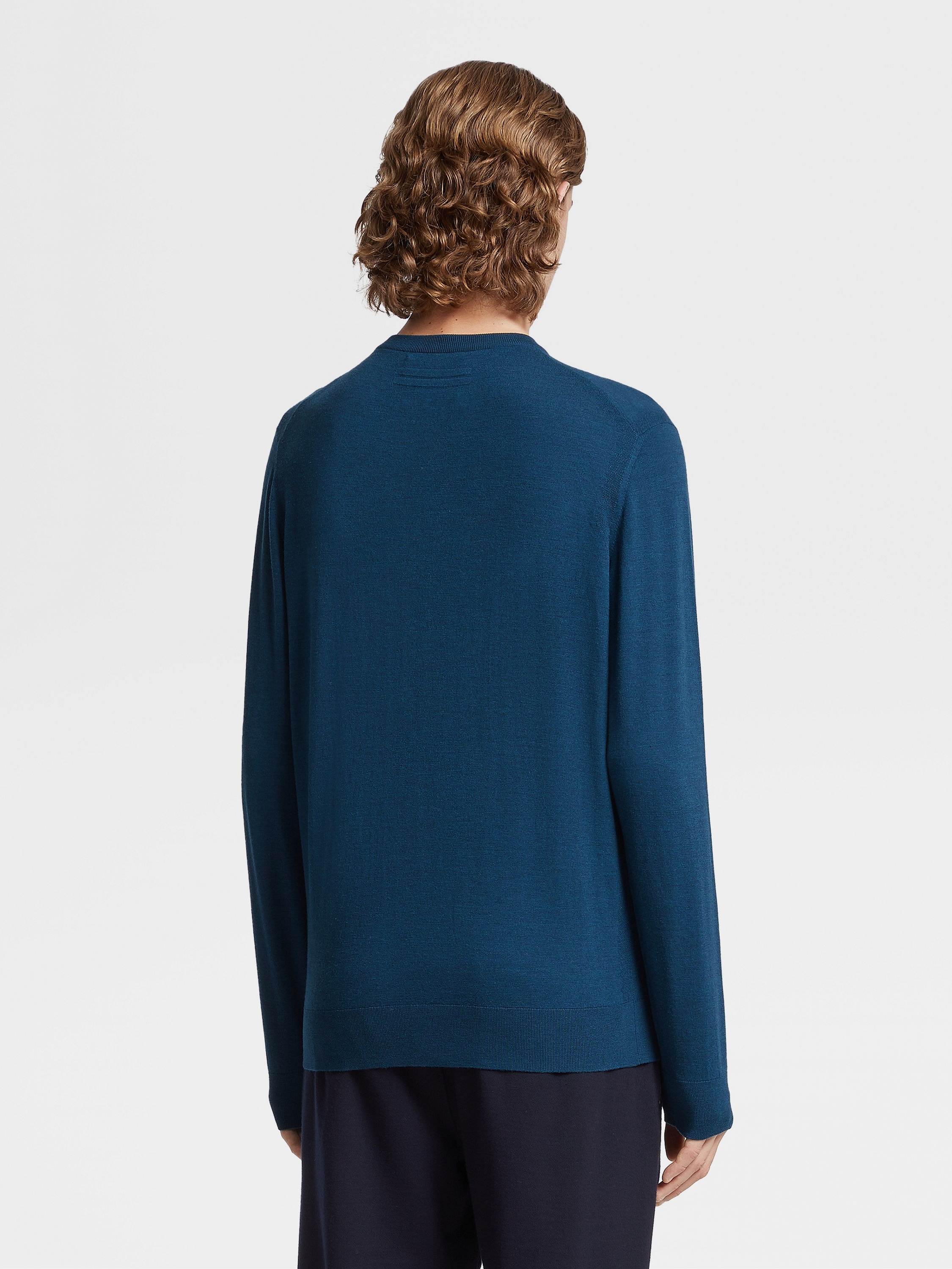 TEAL BLUE 12MILMIL12 WOOL CREWNECK - 3