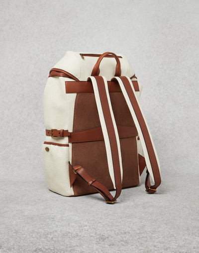Brunello Cucinelli Grained leather backpack outlook