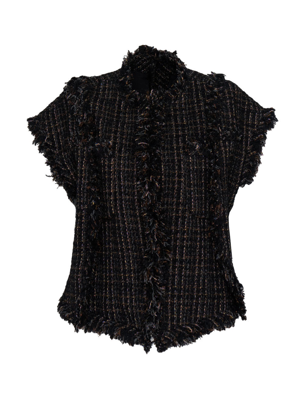 sacai ツイードジレ Tweed vest in white - Sacai | Mytheresa