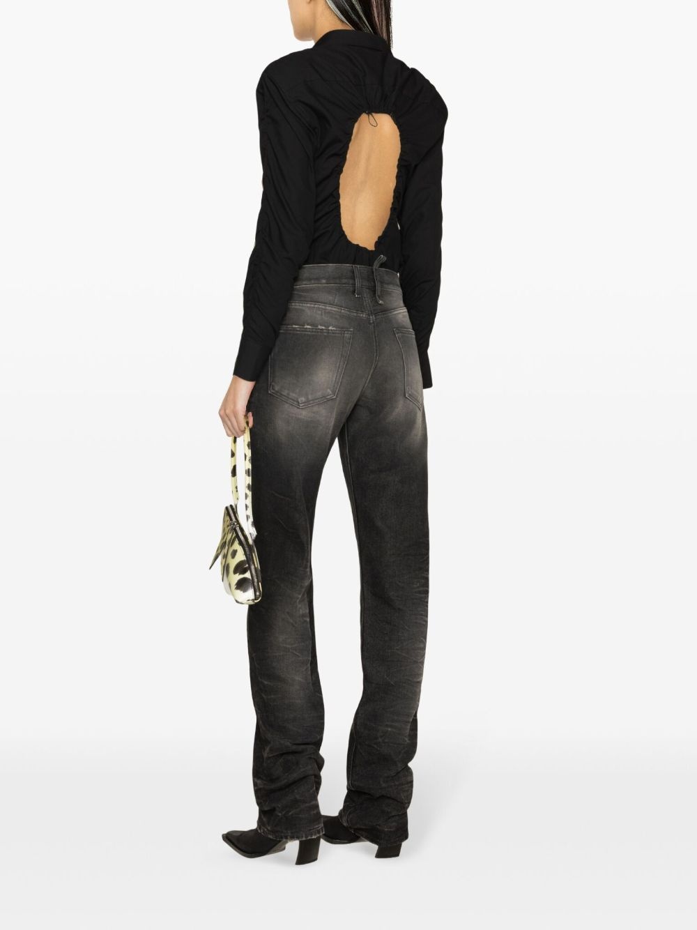 mid-rise tapered-leg jeans - 4