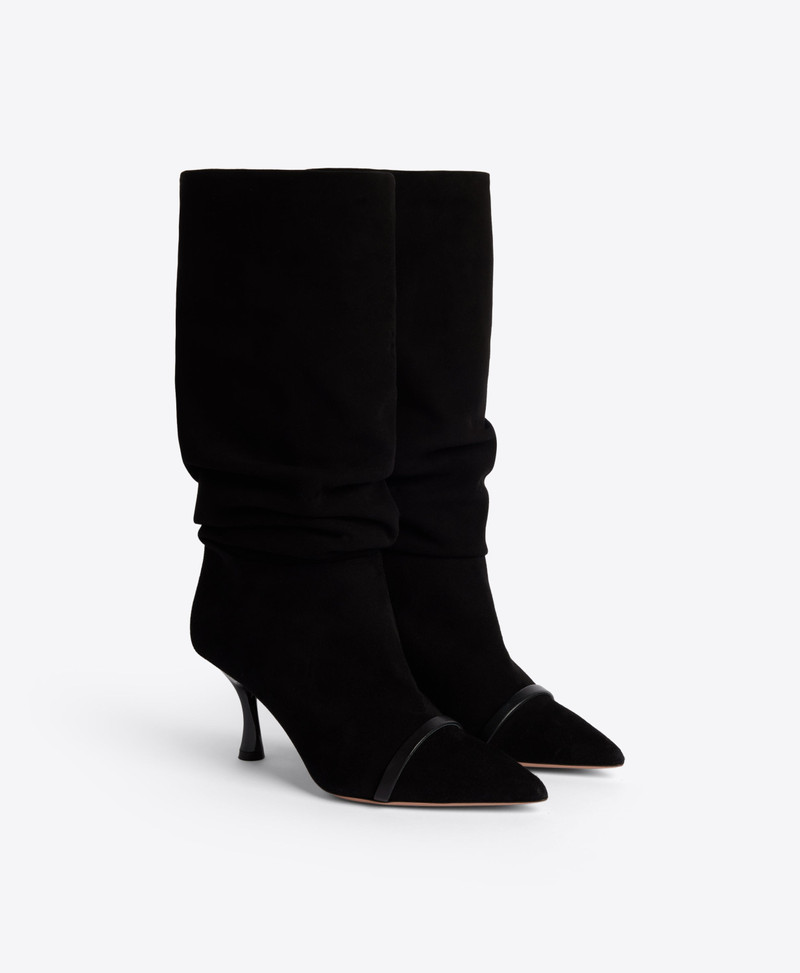 MALONE SOULIERS Isley 70 Black Suede Tall Boots outlook