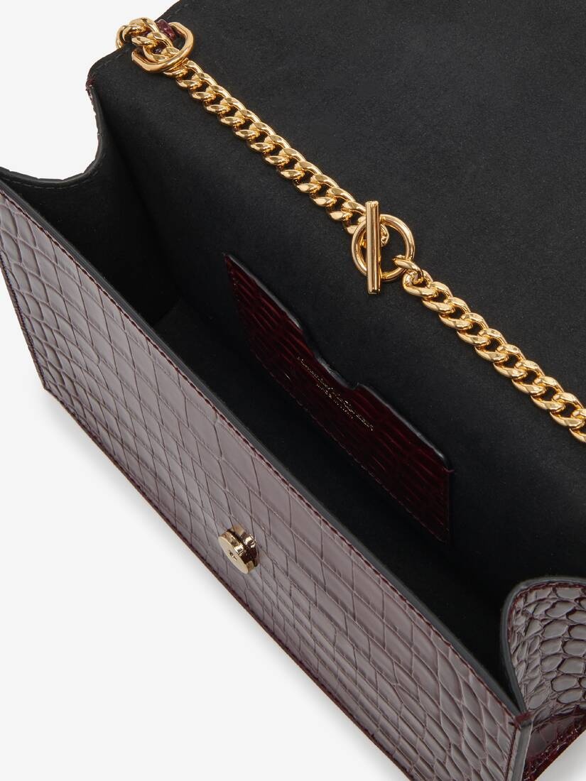 Women's Top Handle Skull Bag in Madder 4