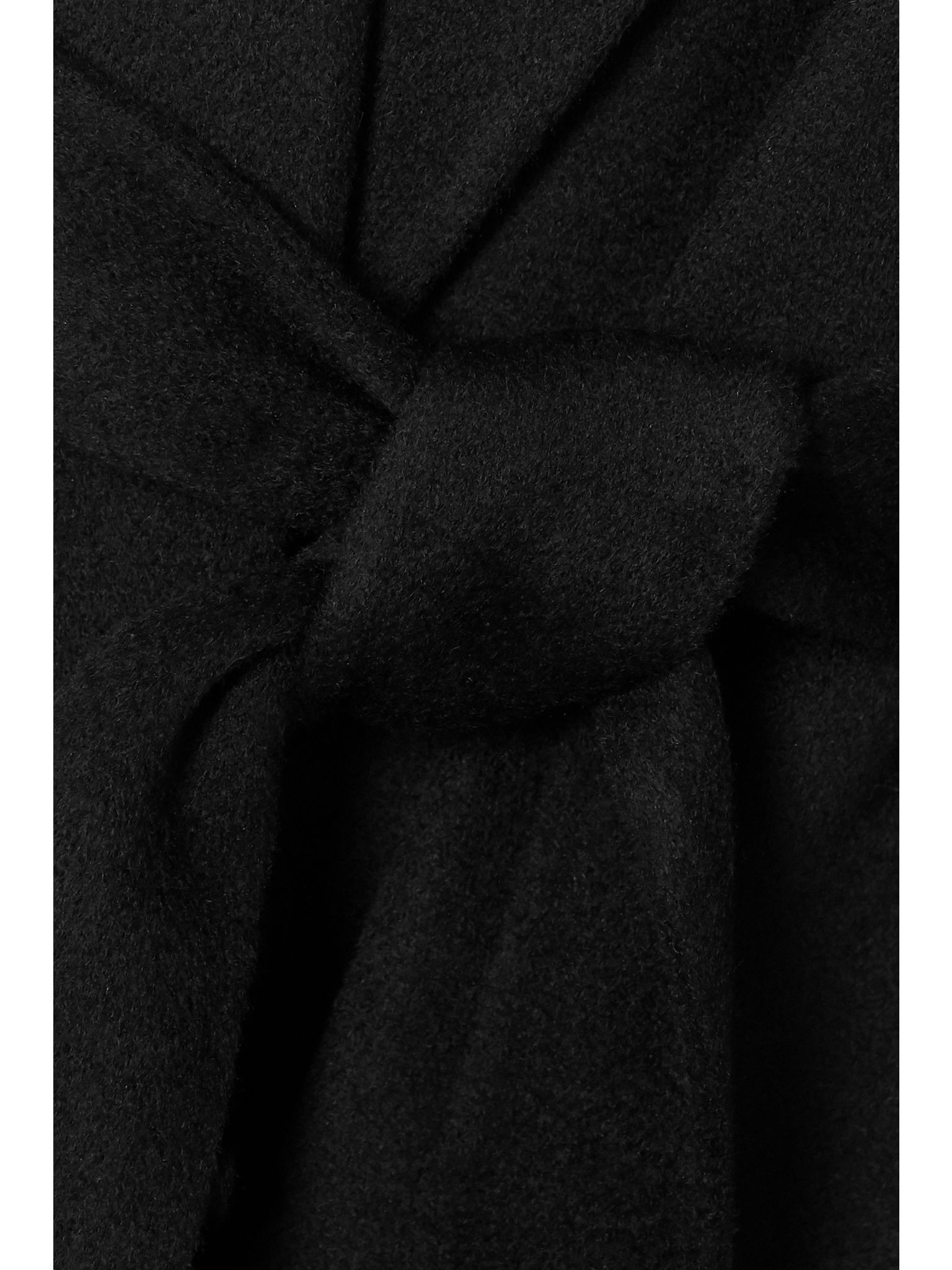 Cenda belted wool and cashmere-blend coat Black - 5
