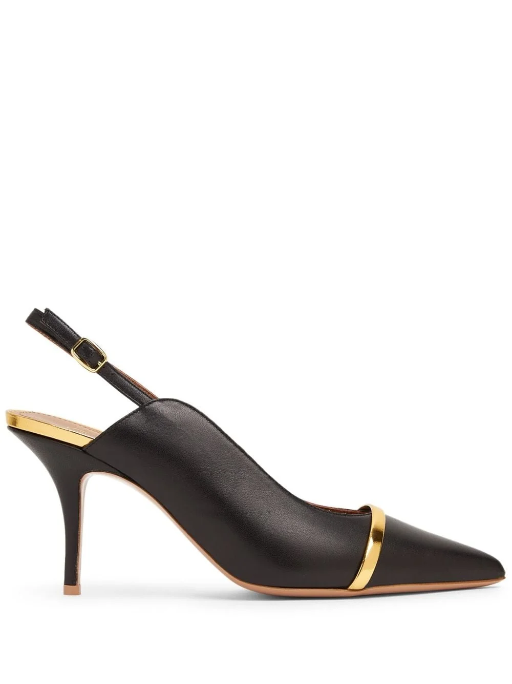 85mm sling-back leather pumps - 1
