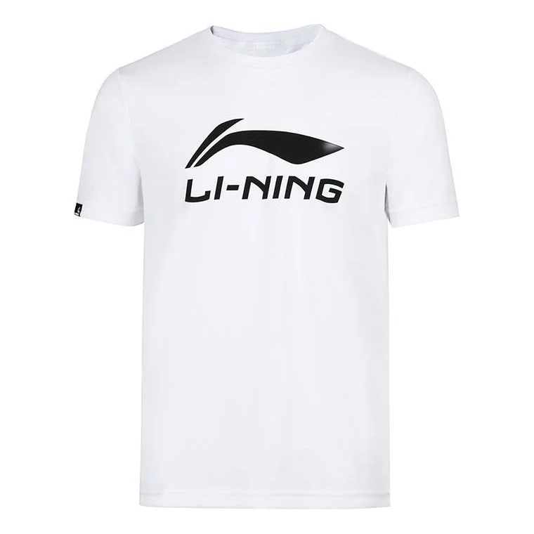 Li-Ning Badminton Big Graphic T-shirt 'White Black' AHSR789-1 - 1