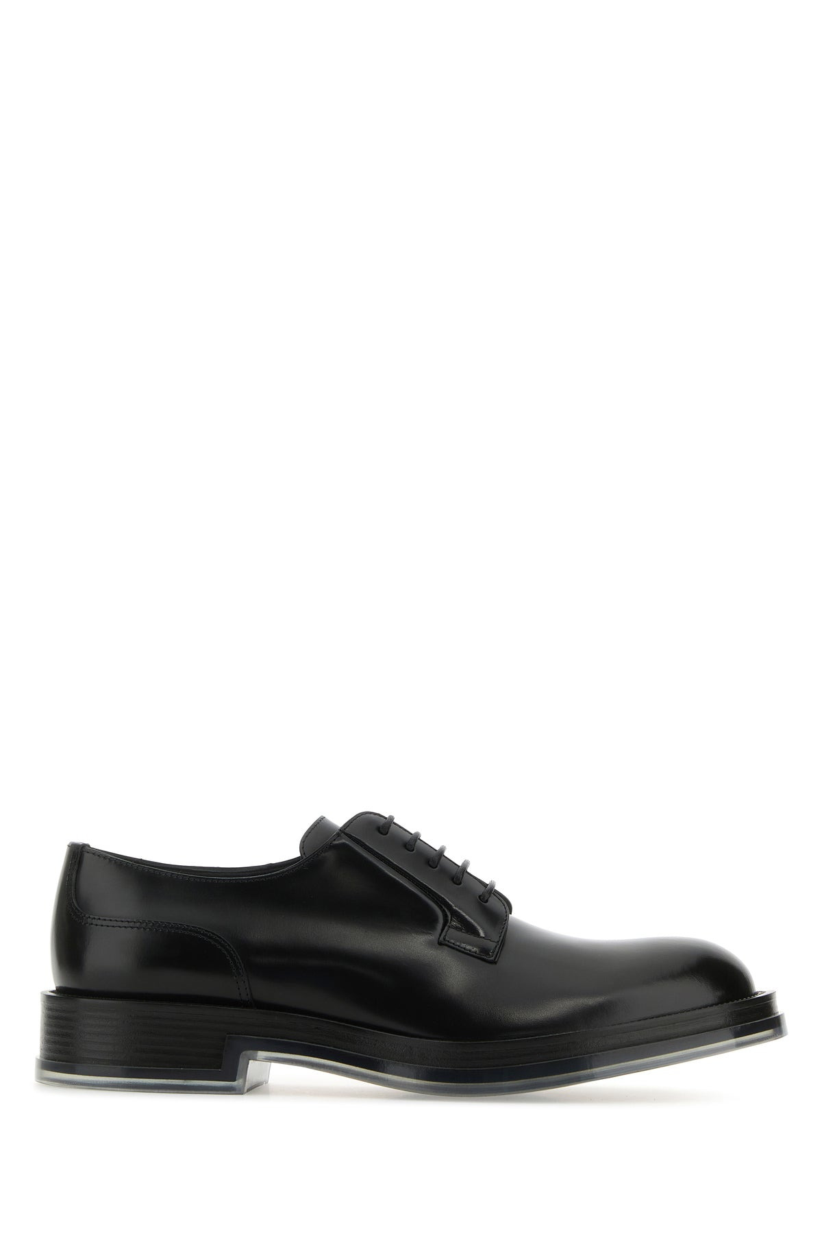 Black leather Float lace-up shoes - 1
