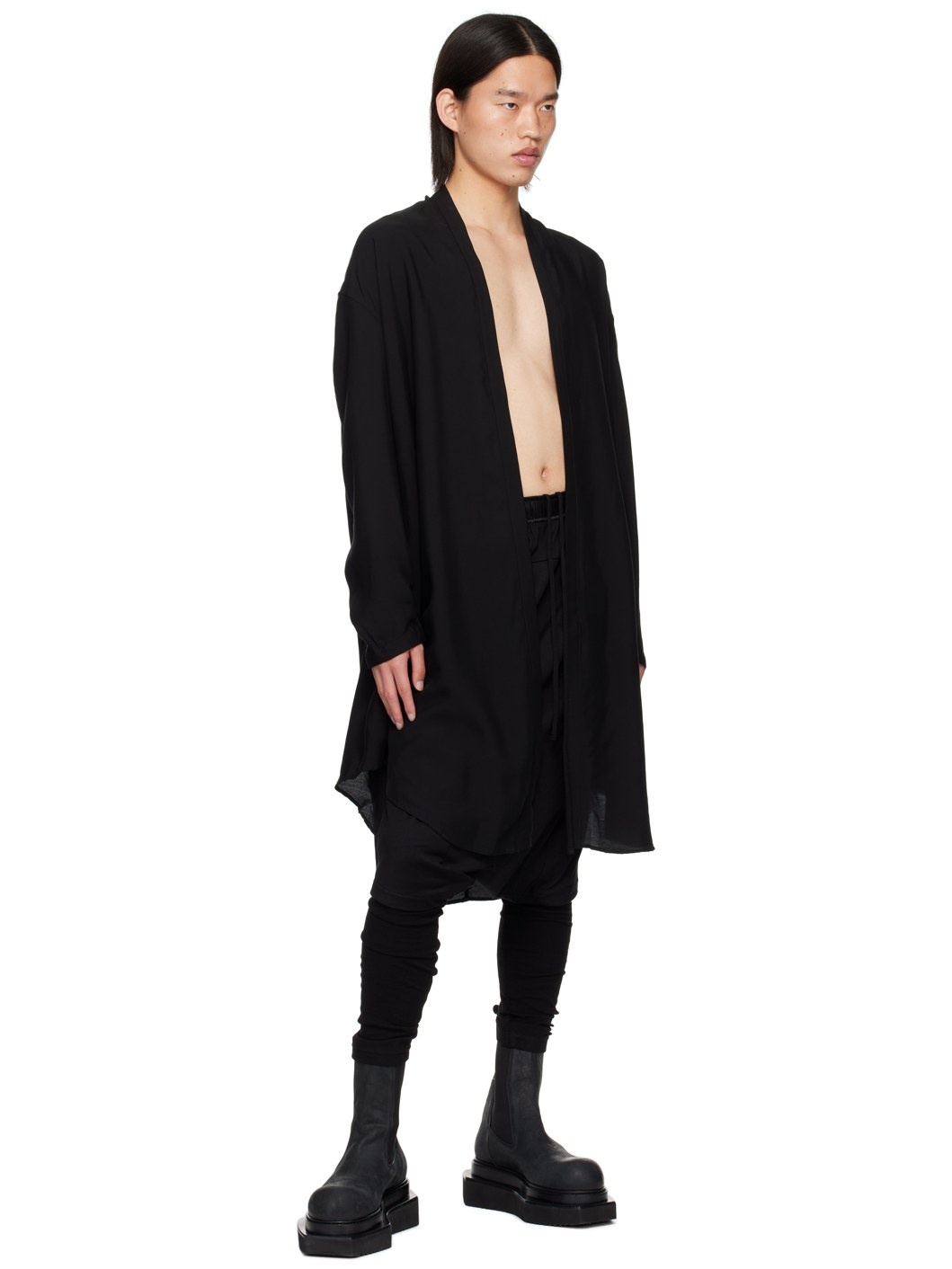 Black Robe Cardigan - 4