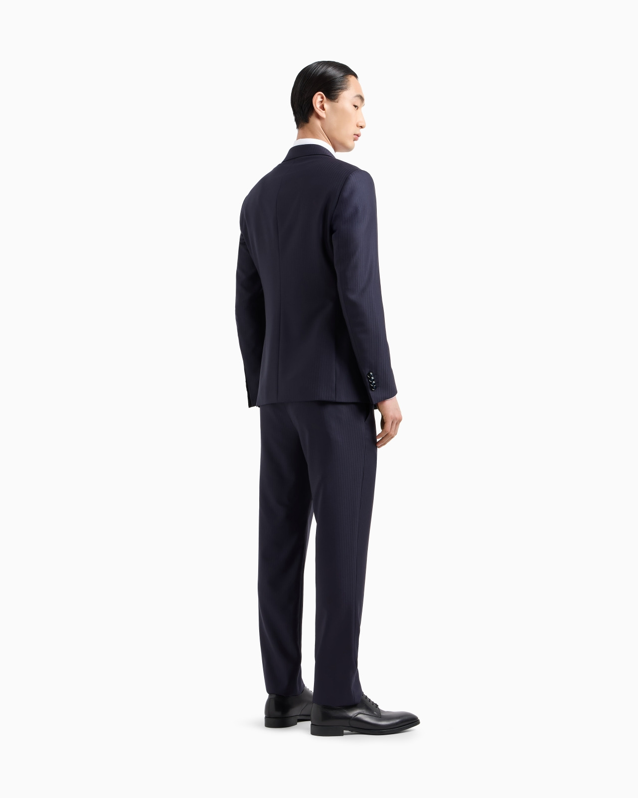 SOHO LINE DOUBLE-BREASTED PINSTRIPED SUIT IN VIRGIN WOOL - 3