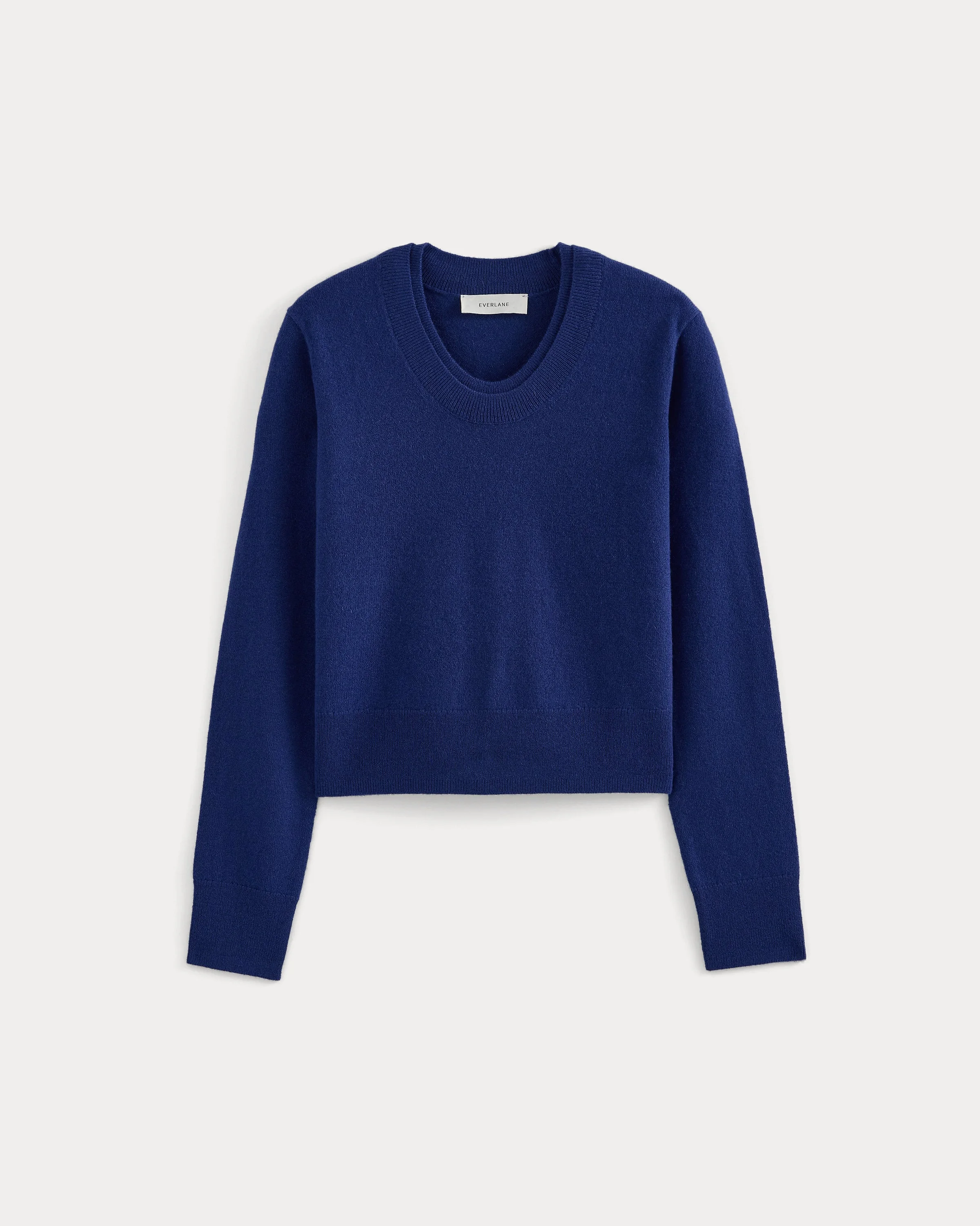 FINE CASHMERE LONG-SLEEVE U-NECK SWEATER - 1