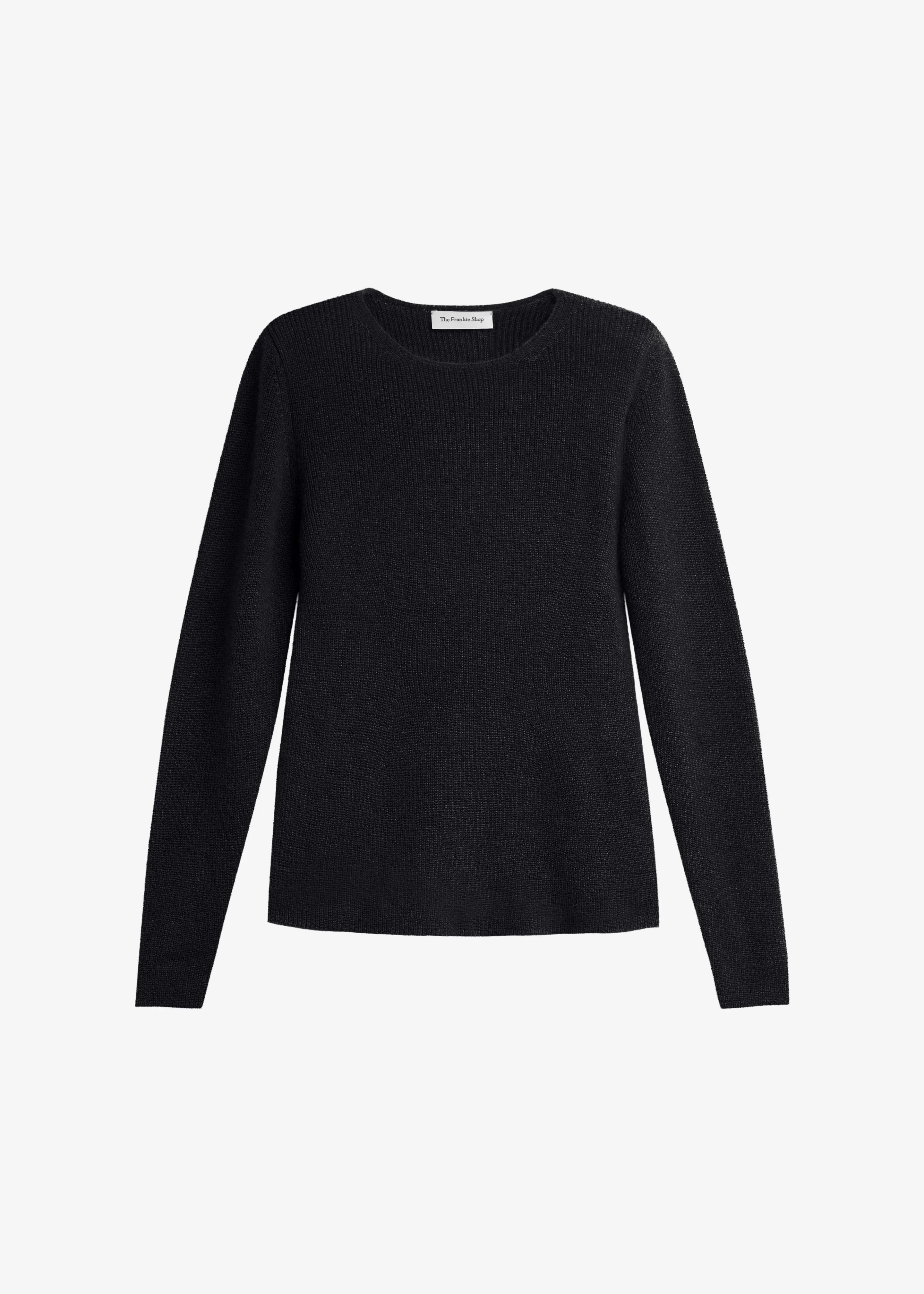 Beatrice Knit Padded Long Sleeve Top - Black - 1
