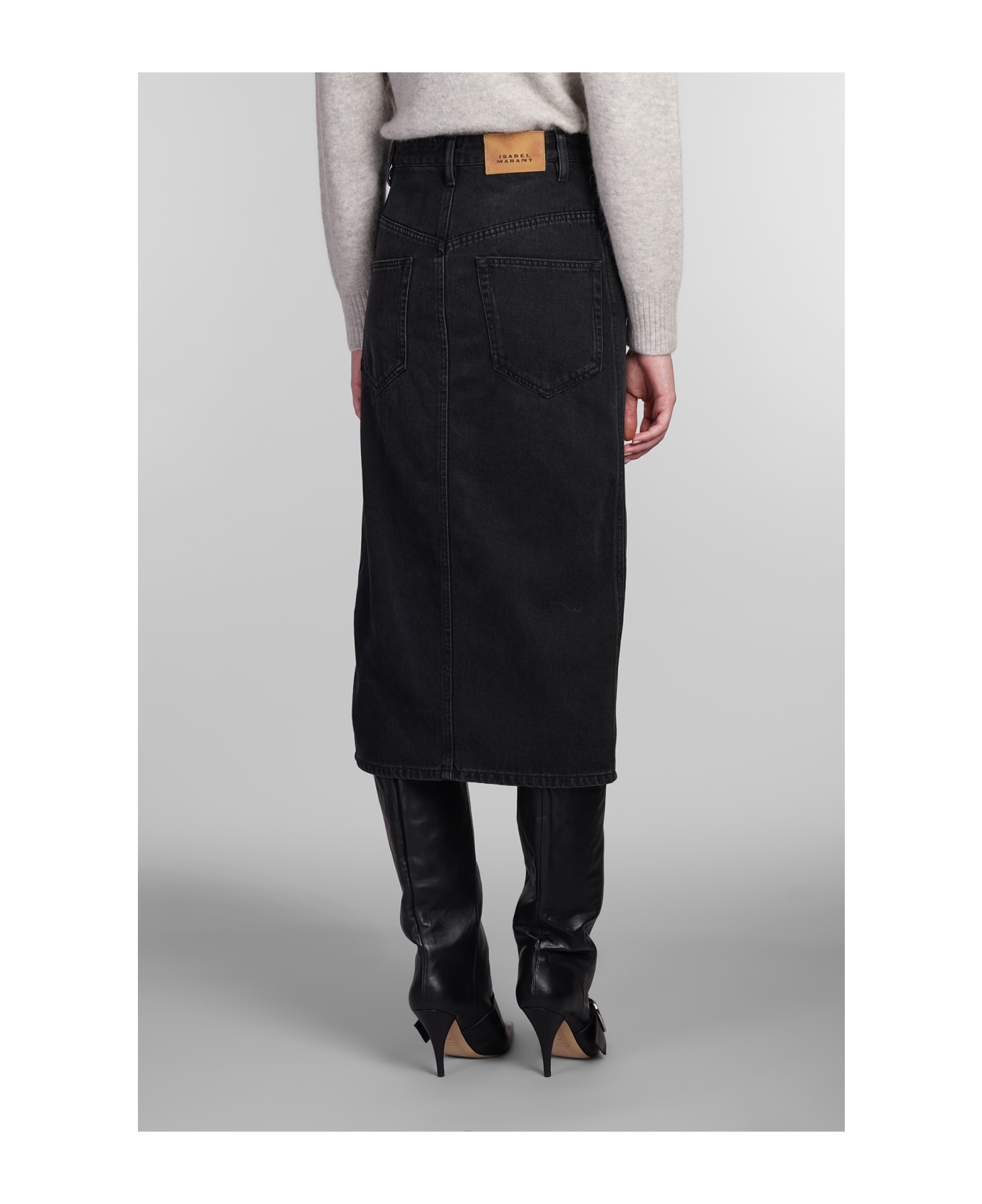 Vandy Skirt In Black Cotton - 3