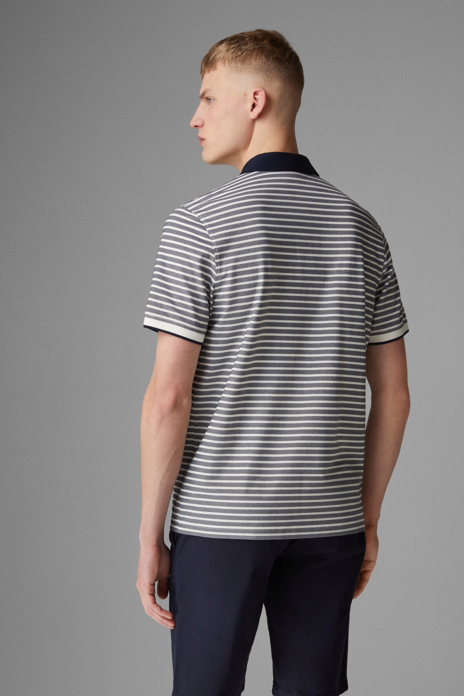 Timo Polo shirt in Navy blue/White - 3