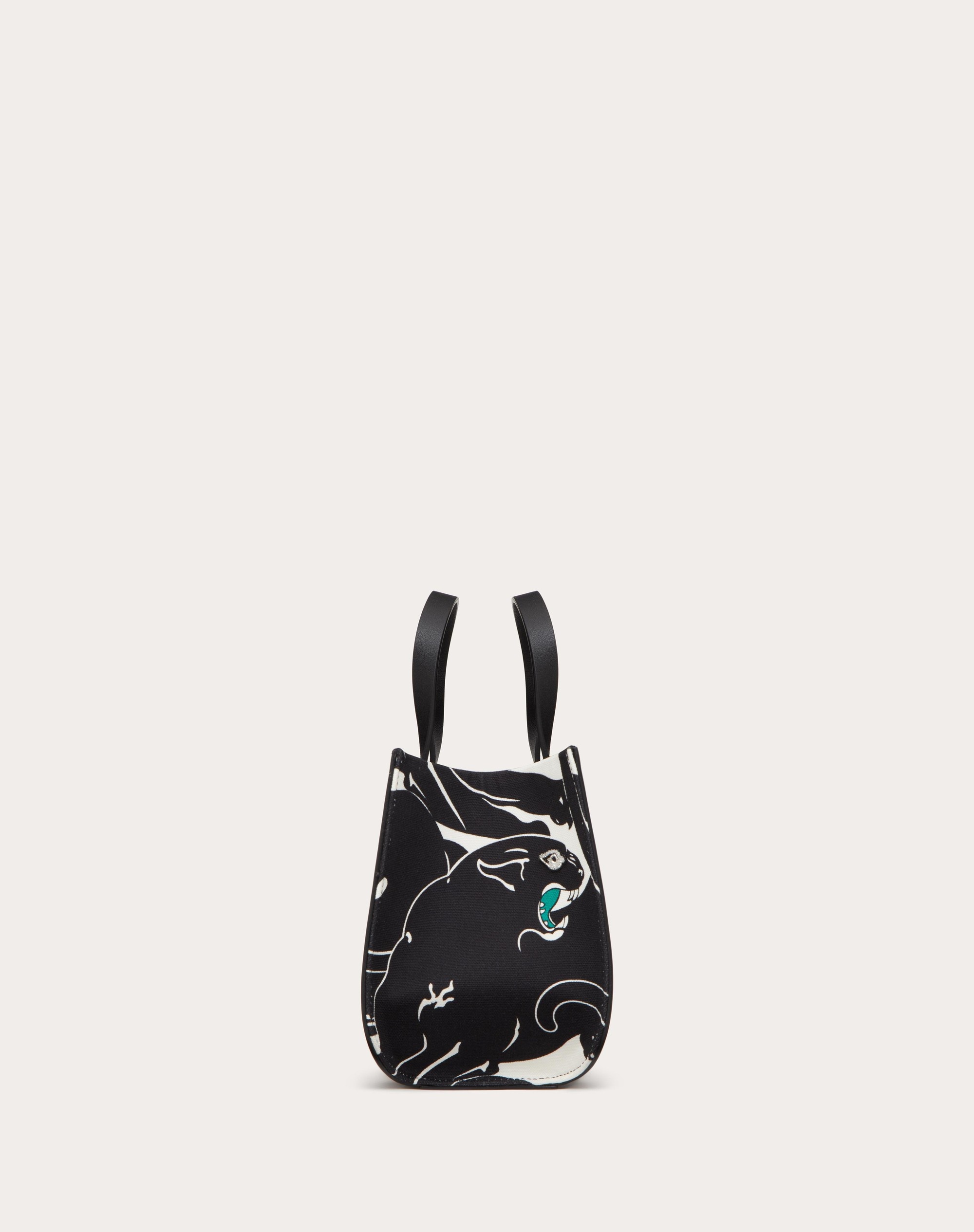 VALENTINO GARAVANI ESCAPE SMALL CANVAS HANDBAG WITH PANTHER PRINT - 5