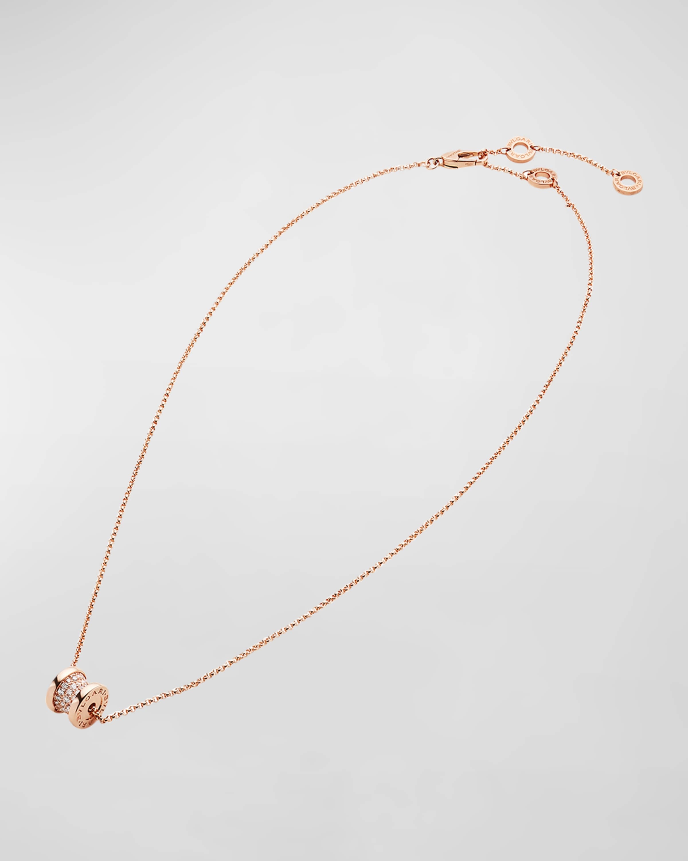 B.Zero1 18k Rose Gold Diamond Charm Necklace - 4