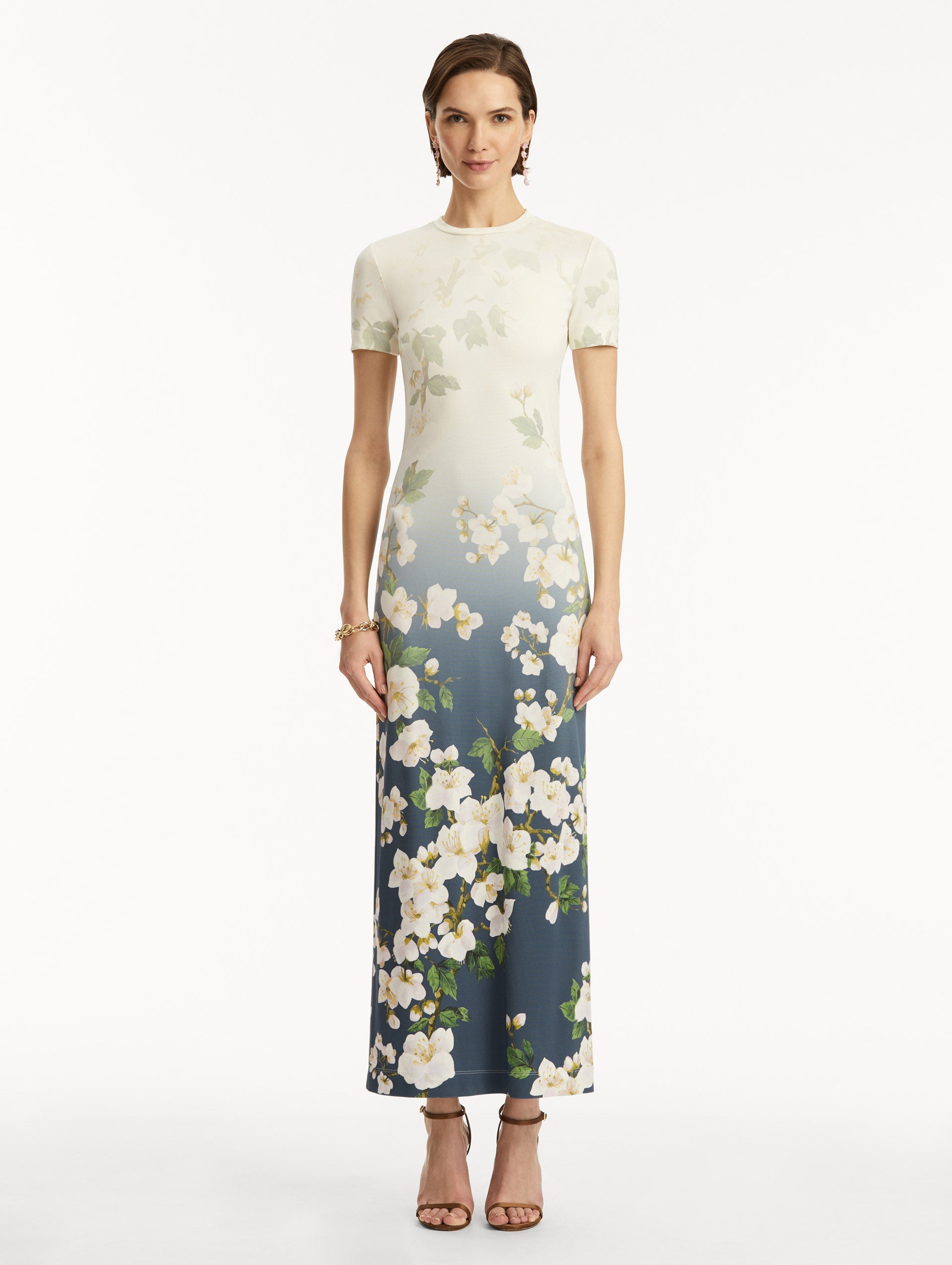 OMBRÉ CHERRY BLOSSOM JERSEY DRESS - 2