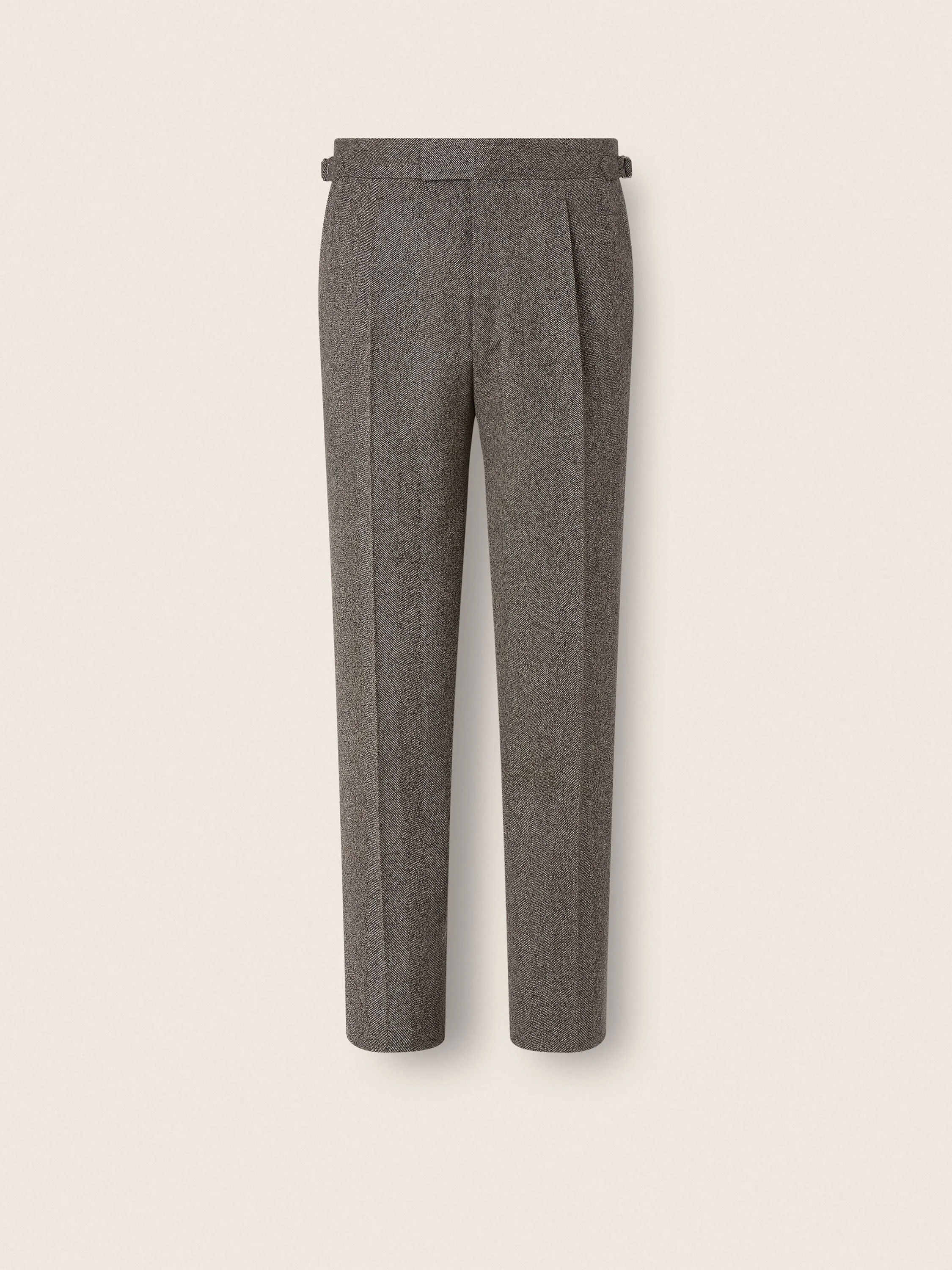 LIGHT TAUPE WOOL AND CASHMERE PANTS - 1