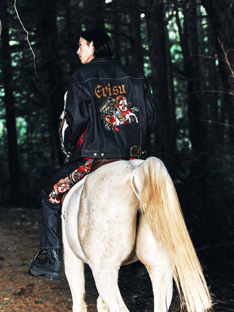 Year Of Horse Embroidery Denim Jacket 6
