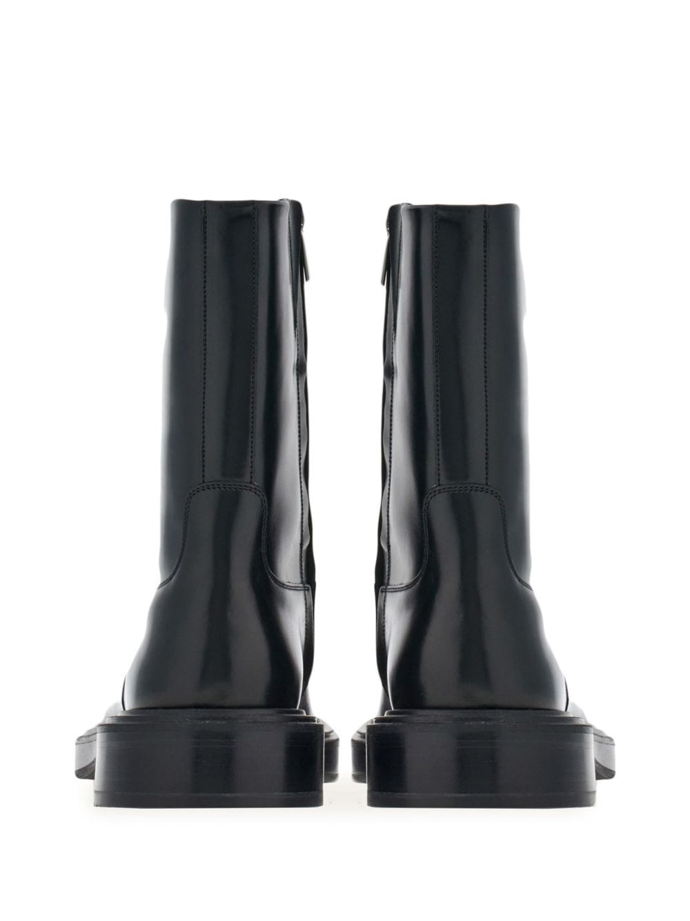 panelled patent-leather ankle boots - 3