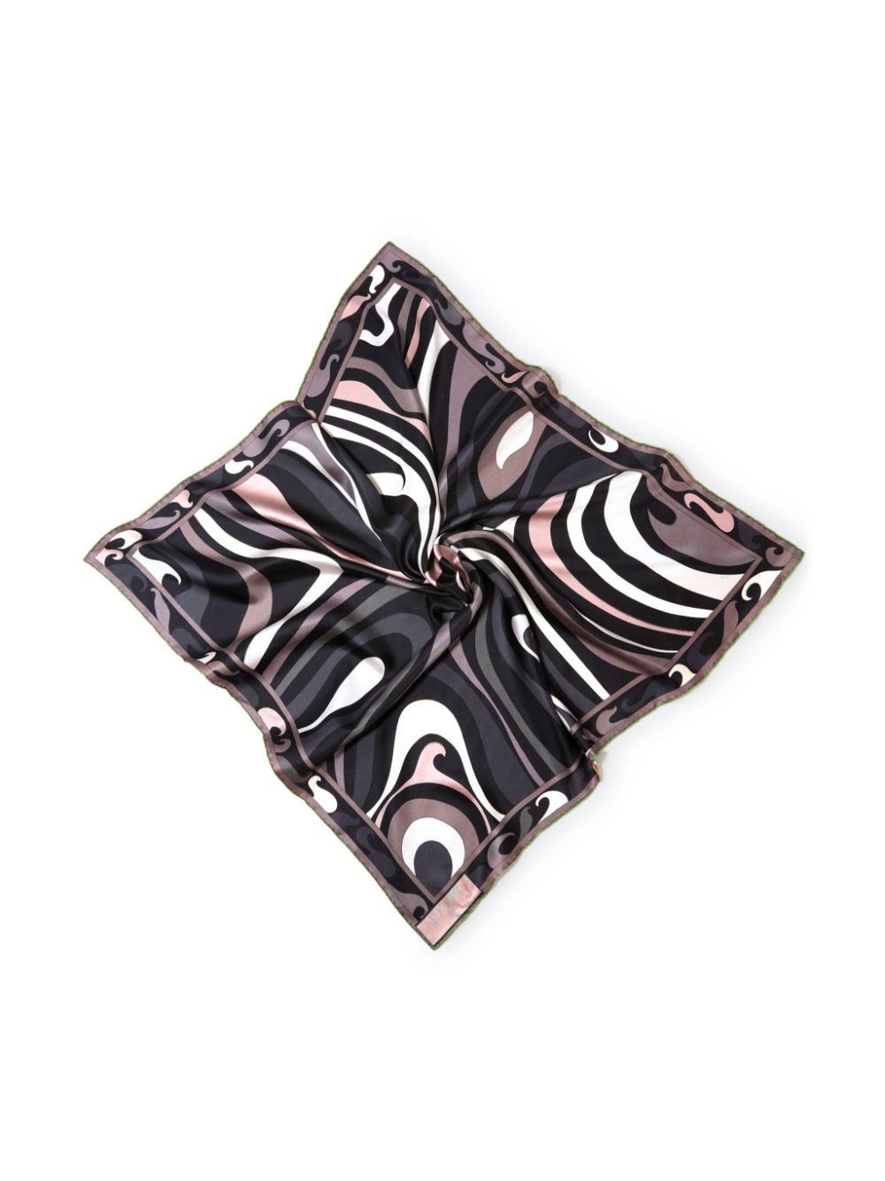 Marmo-print silk scarf - 4