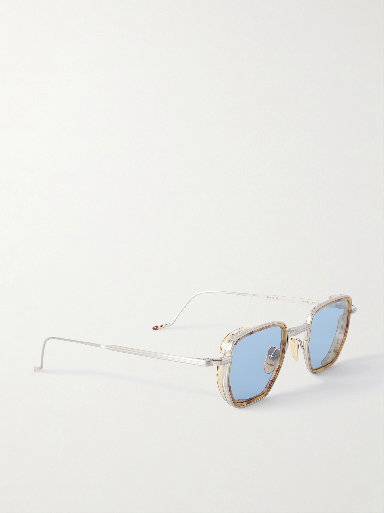 Atkins square-frame titanium and tortoiseshell acetate sunglasses Tortoiseshell - 2