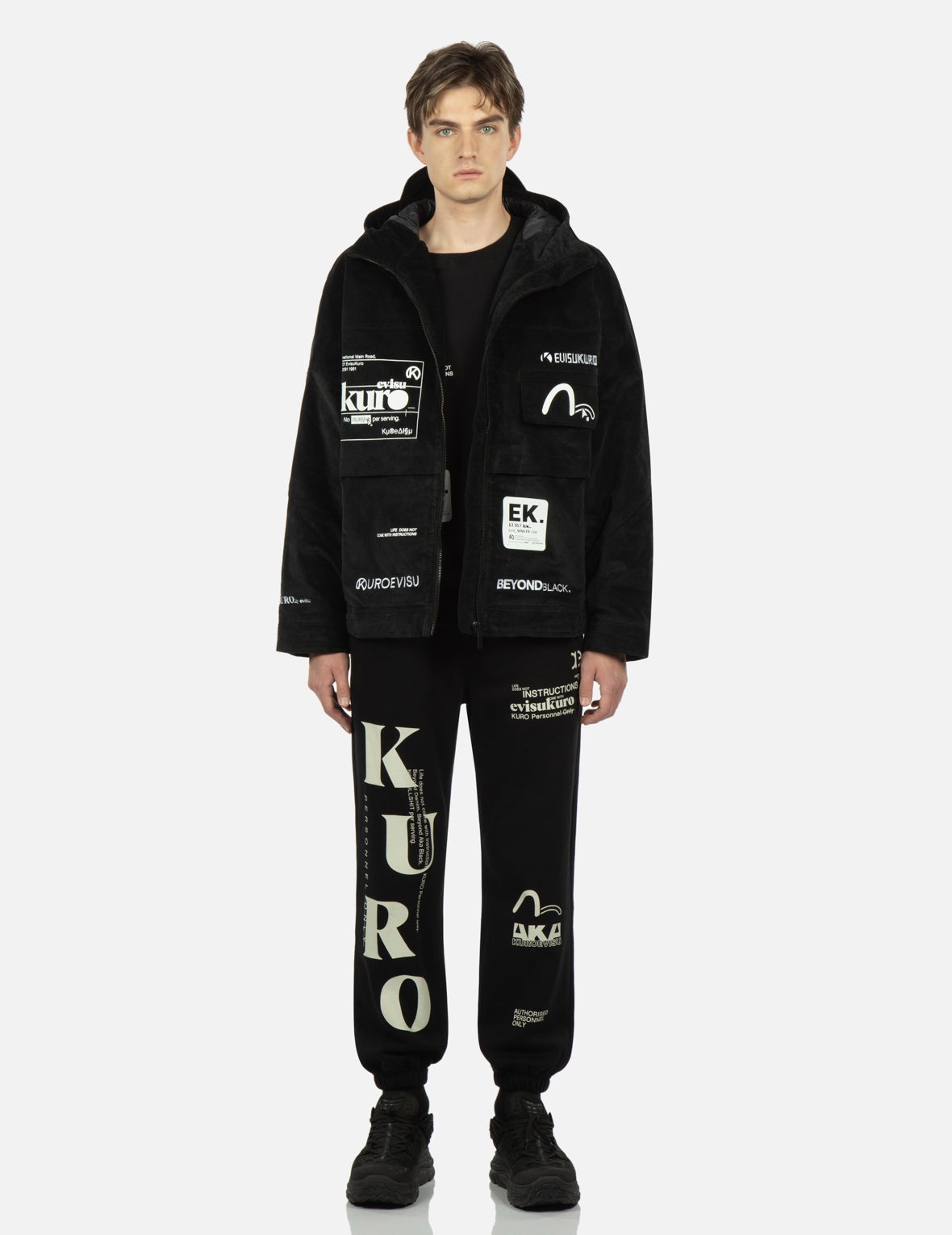 Kamon and Logo Patch Hooded Jacket - 5