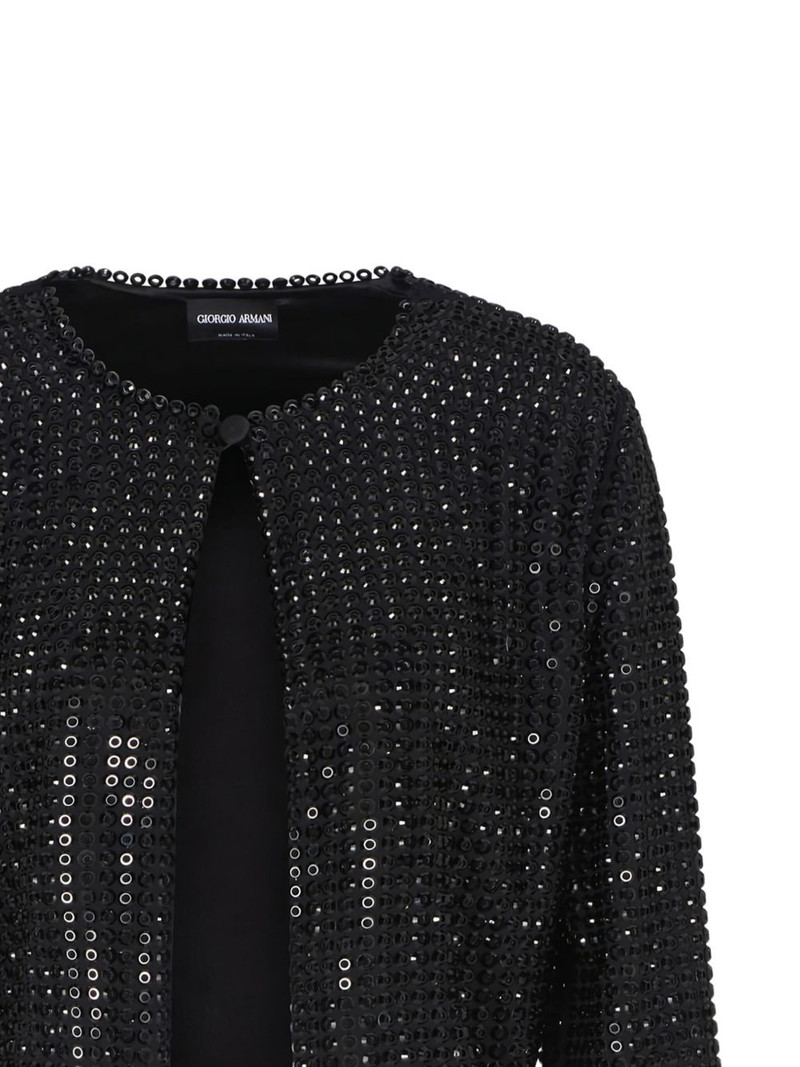 GIORGIO ARMANI sequin-embellished shirt outlook