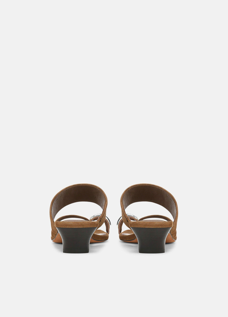 Vince Stacy Suede Heeled Toe-Ring Sandal outlook