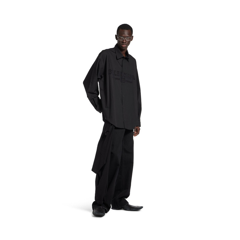 BALENCIAGA Men's New Year Series 25 - Minimal Shirt Oversized in Black outlook