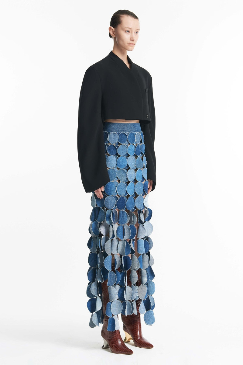 A.W.A.K.E. MODE ROUNDED SLEEVE CROPPED JACKET BLACK outlook