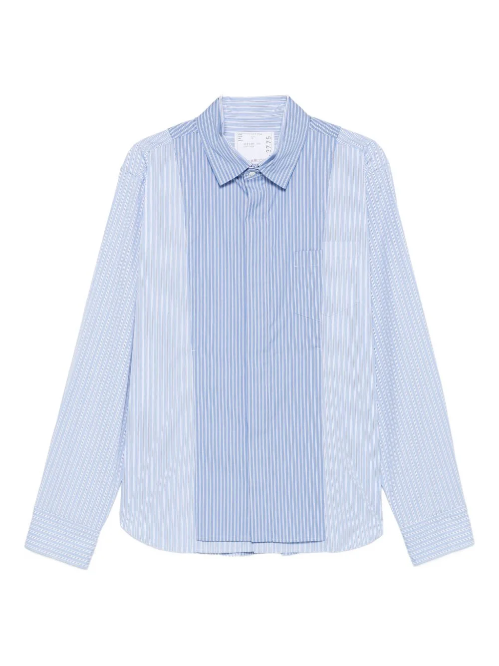 striped panelled shirt - 1