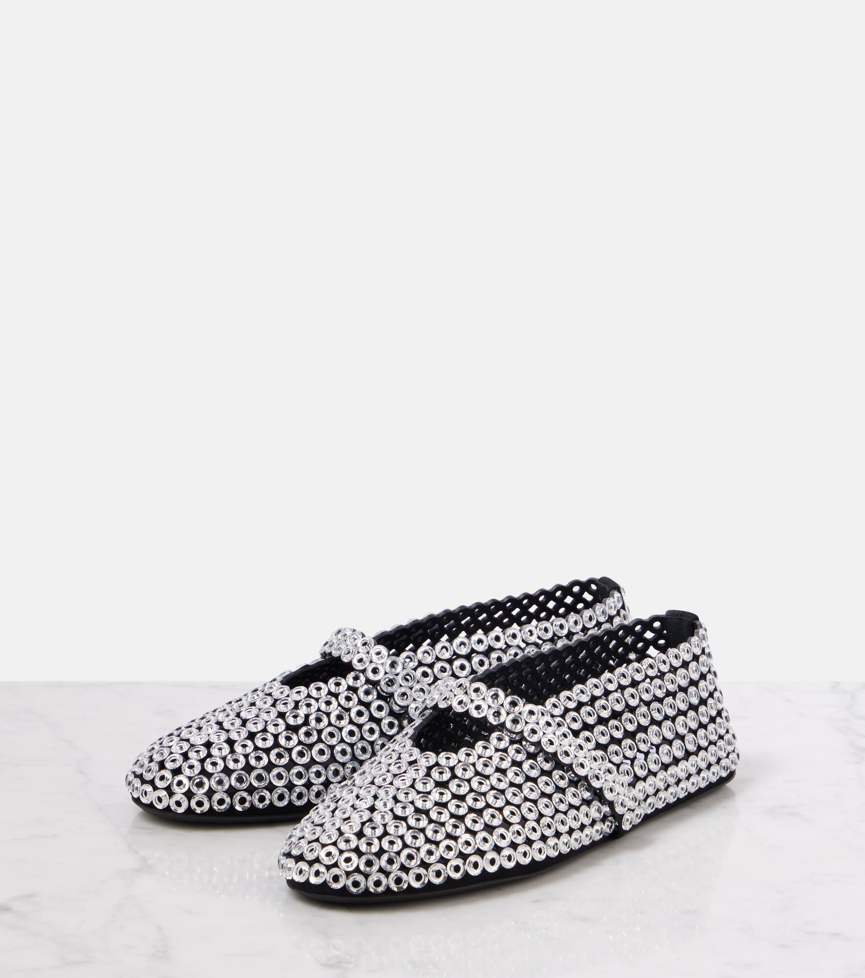 Eyelets suede ballet flats - 4