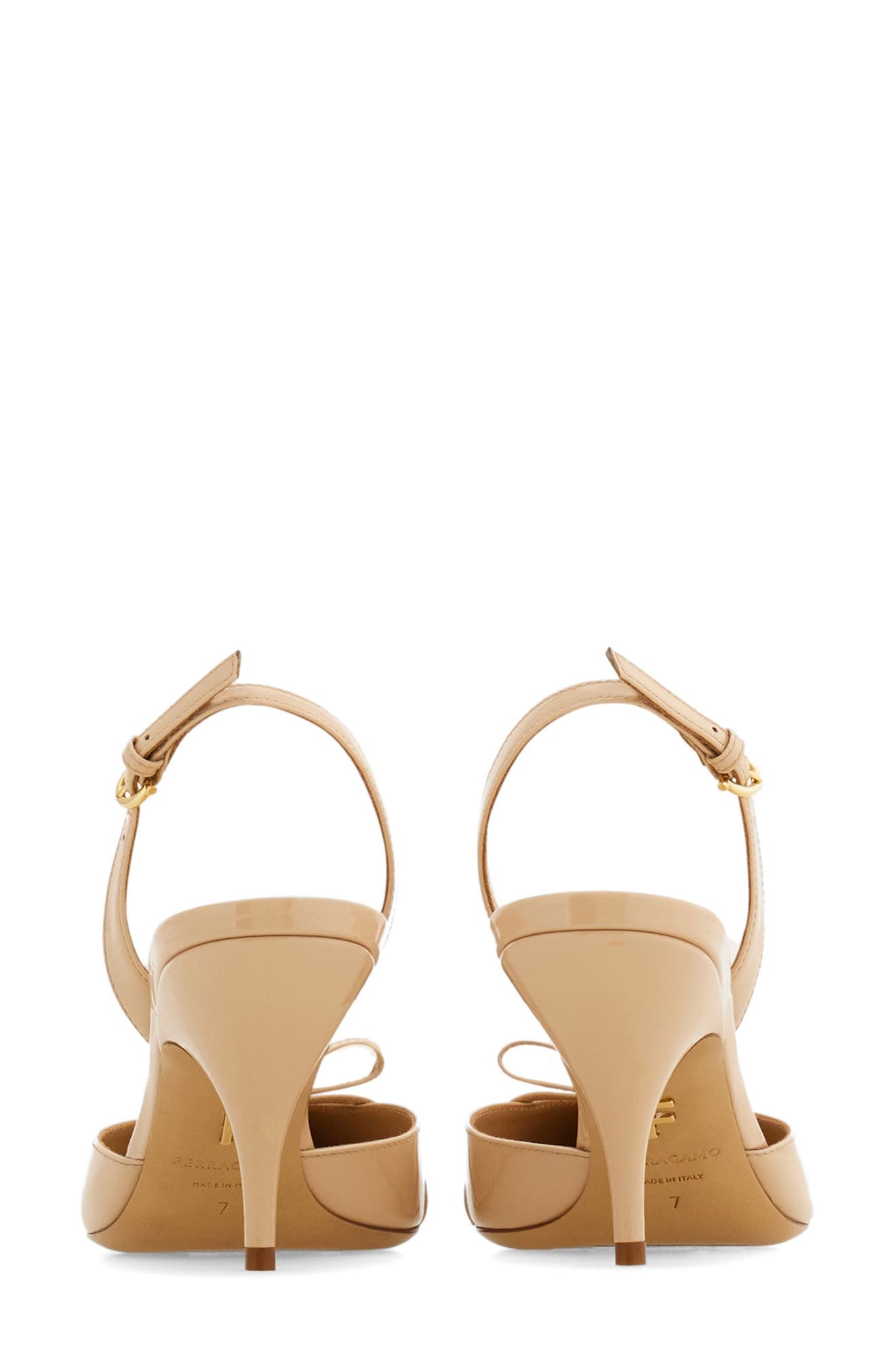 FERRAGAMO Gylla Pointed Toe Slingback Pump in Beige at Nordstrom - 6