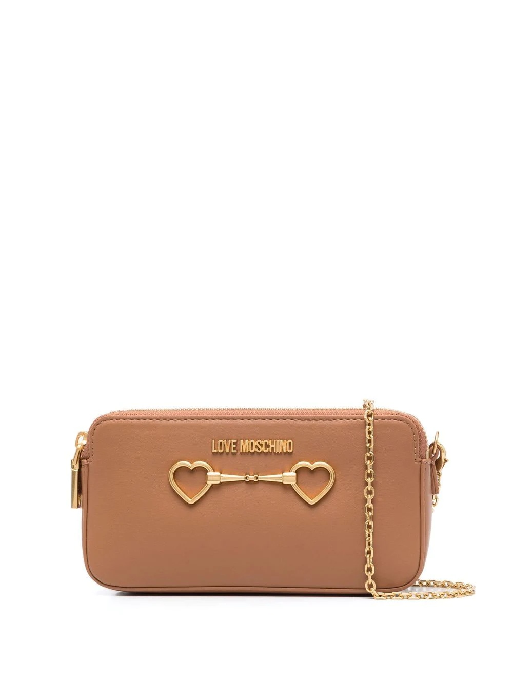 heart-horsebit shoulder bag - 1