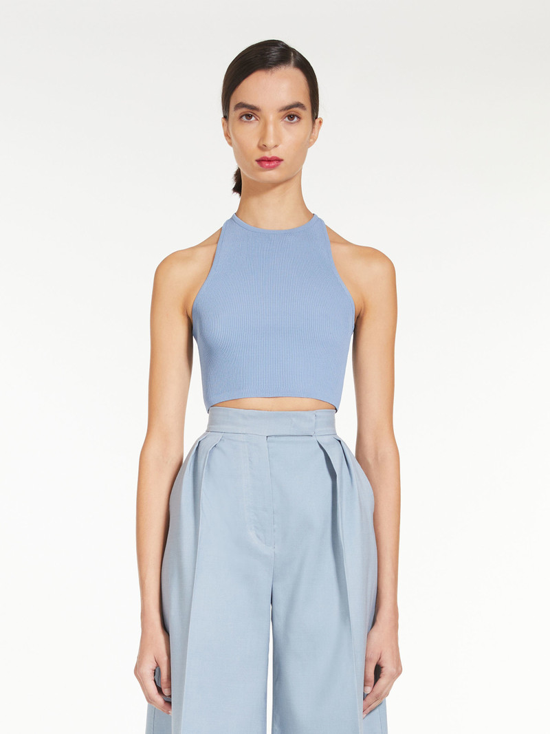 TURKU Stretch-viscose crop top 3