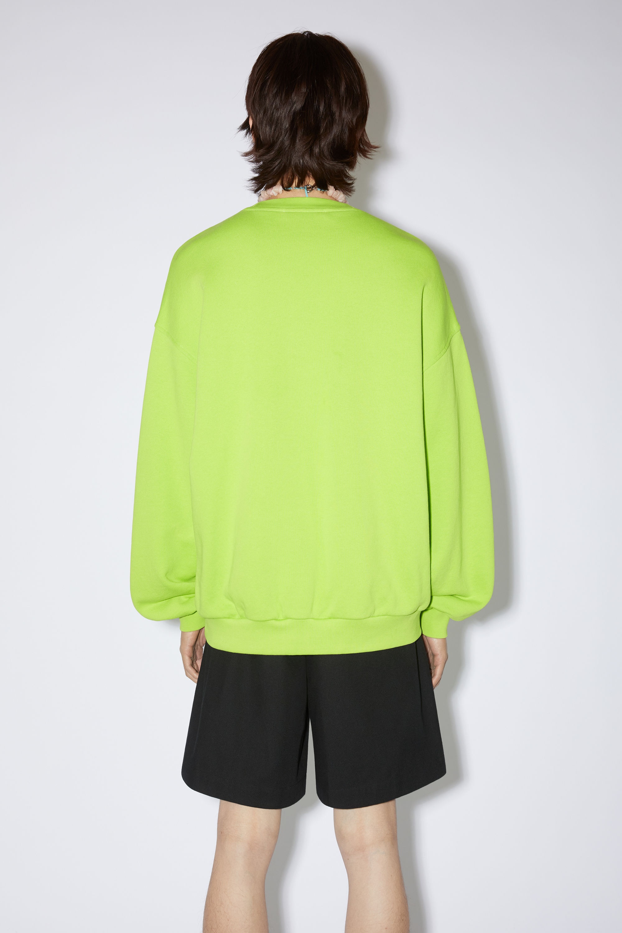 Crew neck bubble logo sweater - Lime green - 3