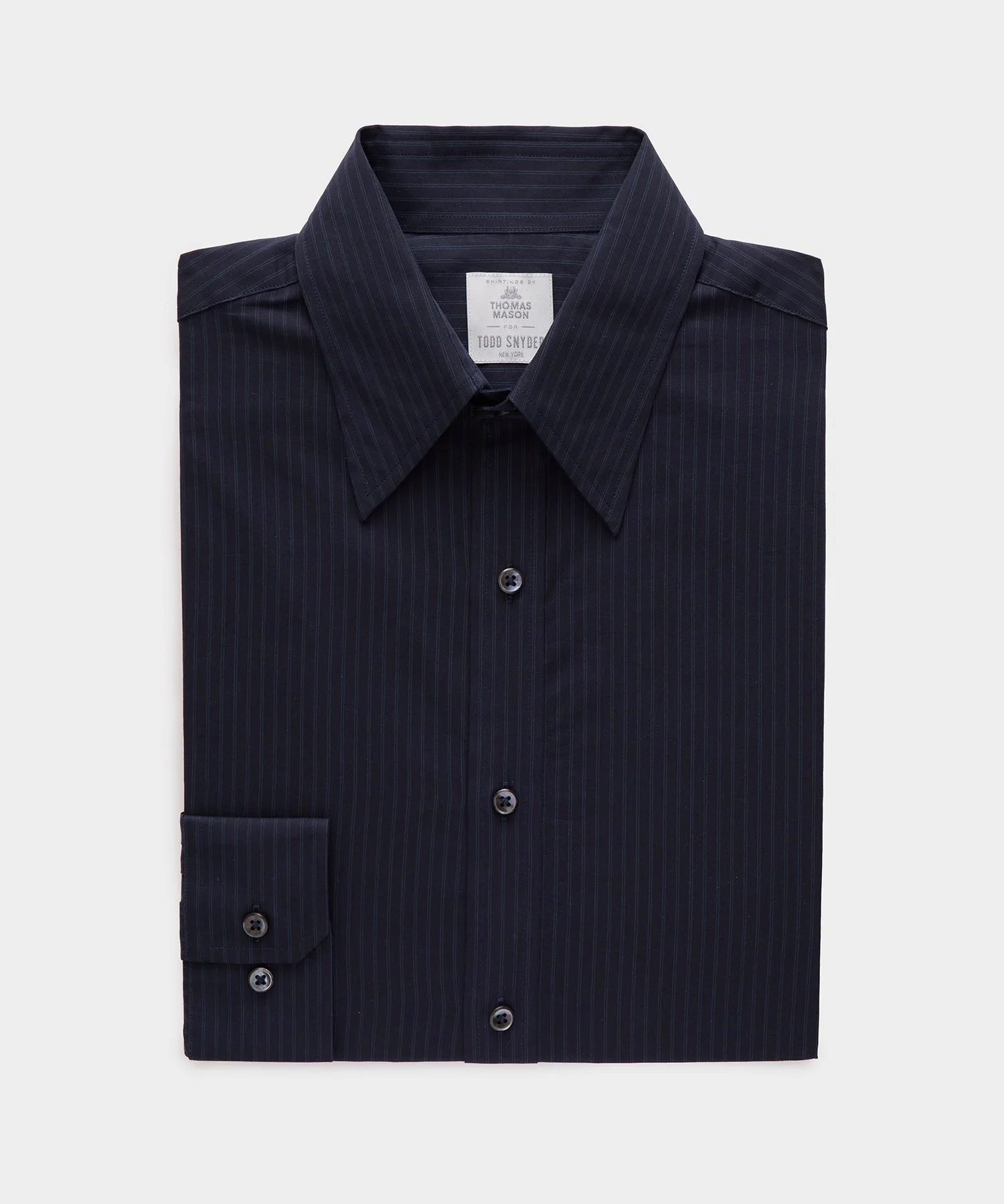 Lightweight Flannel Long Point Collar Dress Shirt - 1