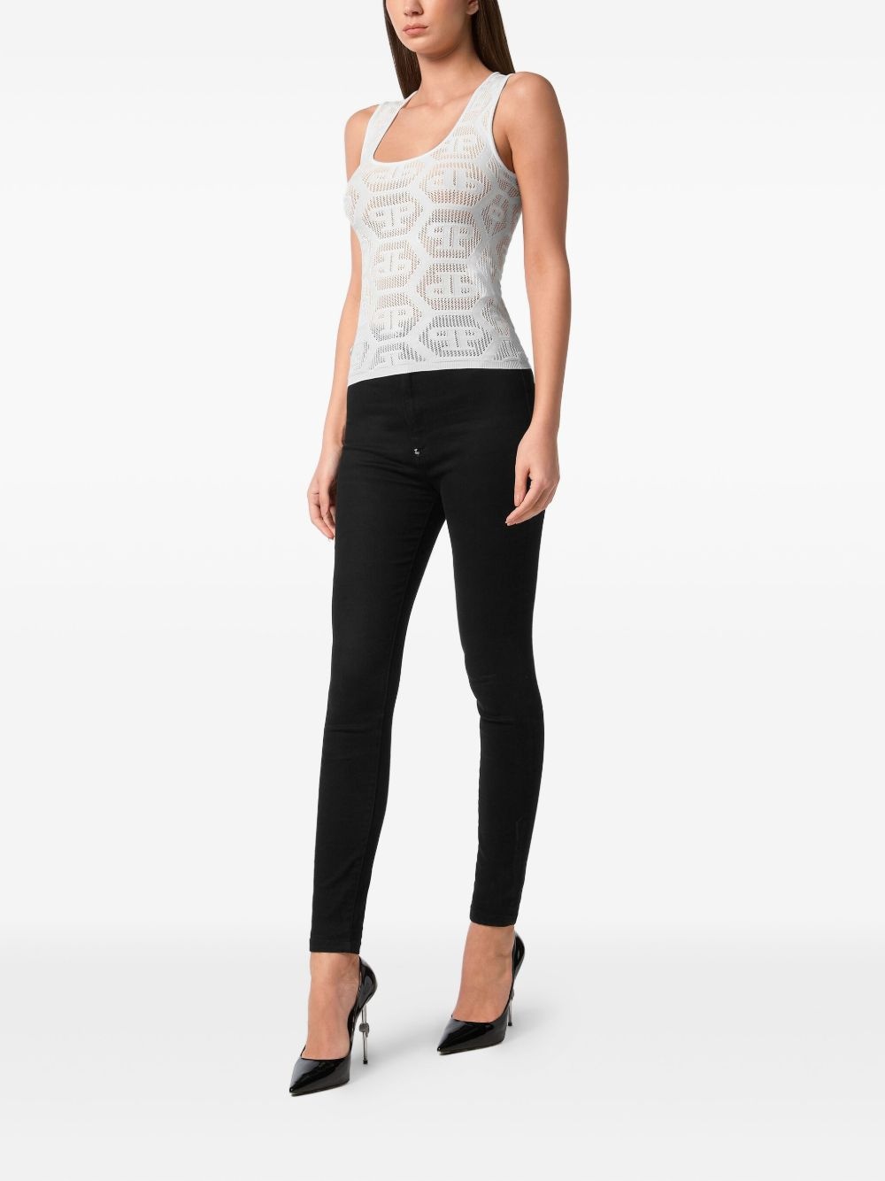monogram tank top - 2