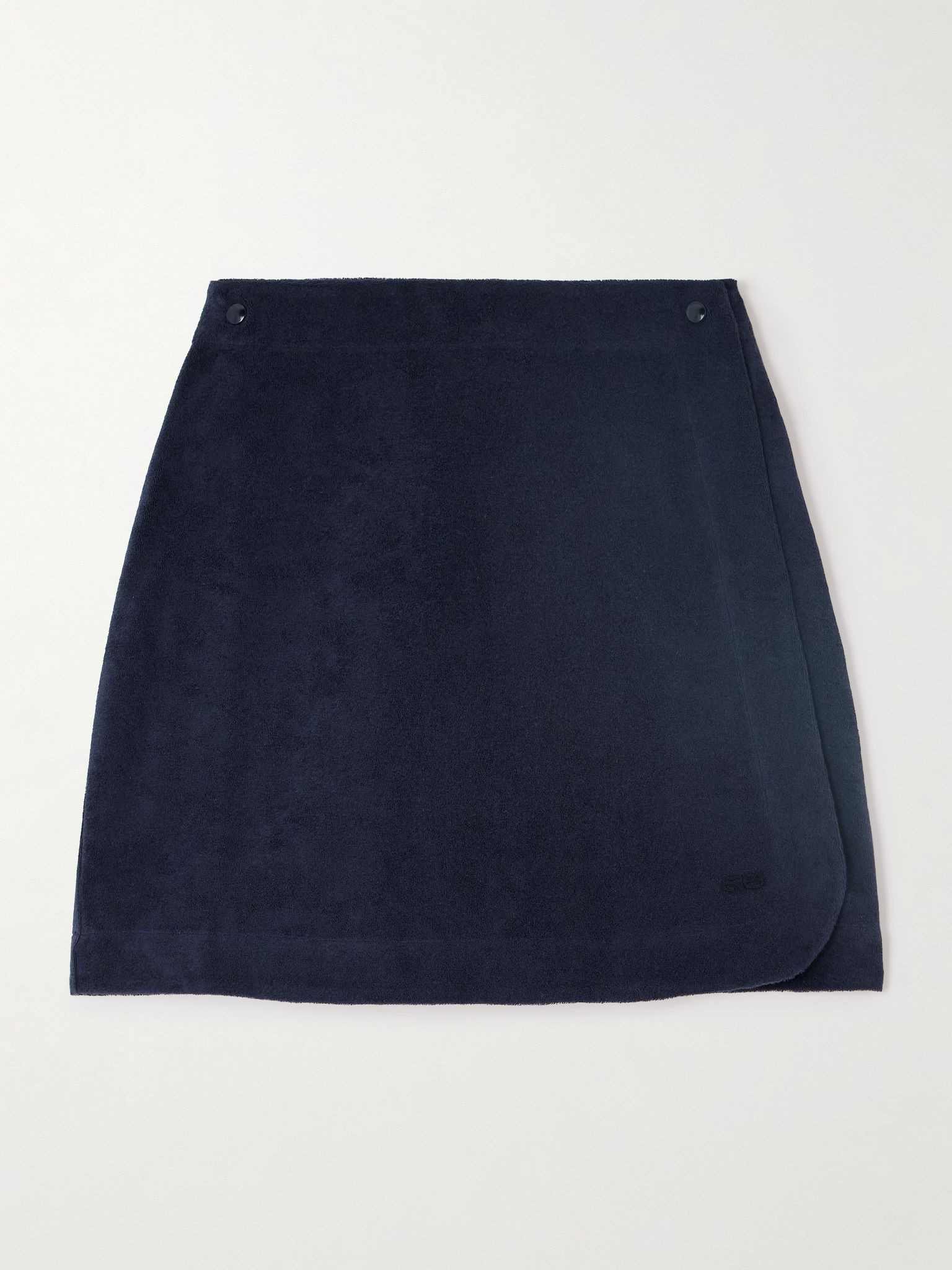 Spa cotton-terry mini wrap skirt Navy - 1