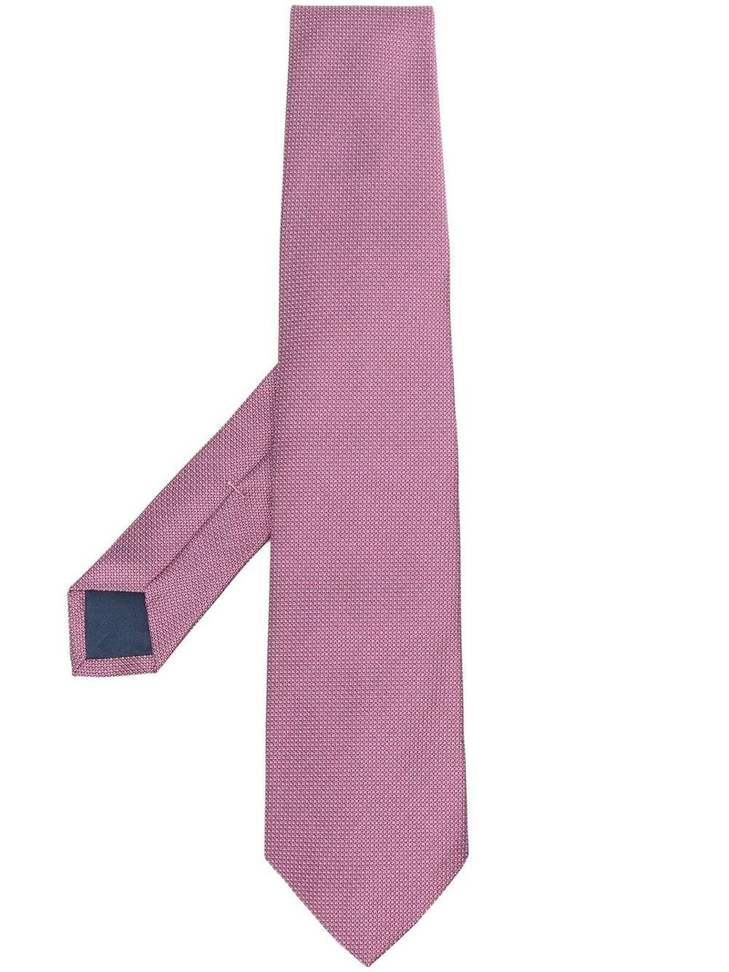polka dot embroidered silk tie 1