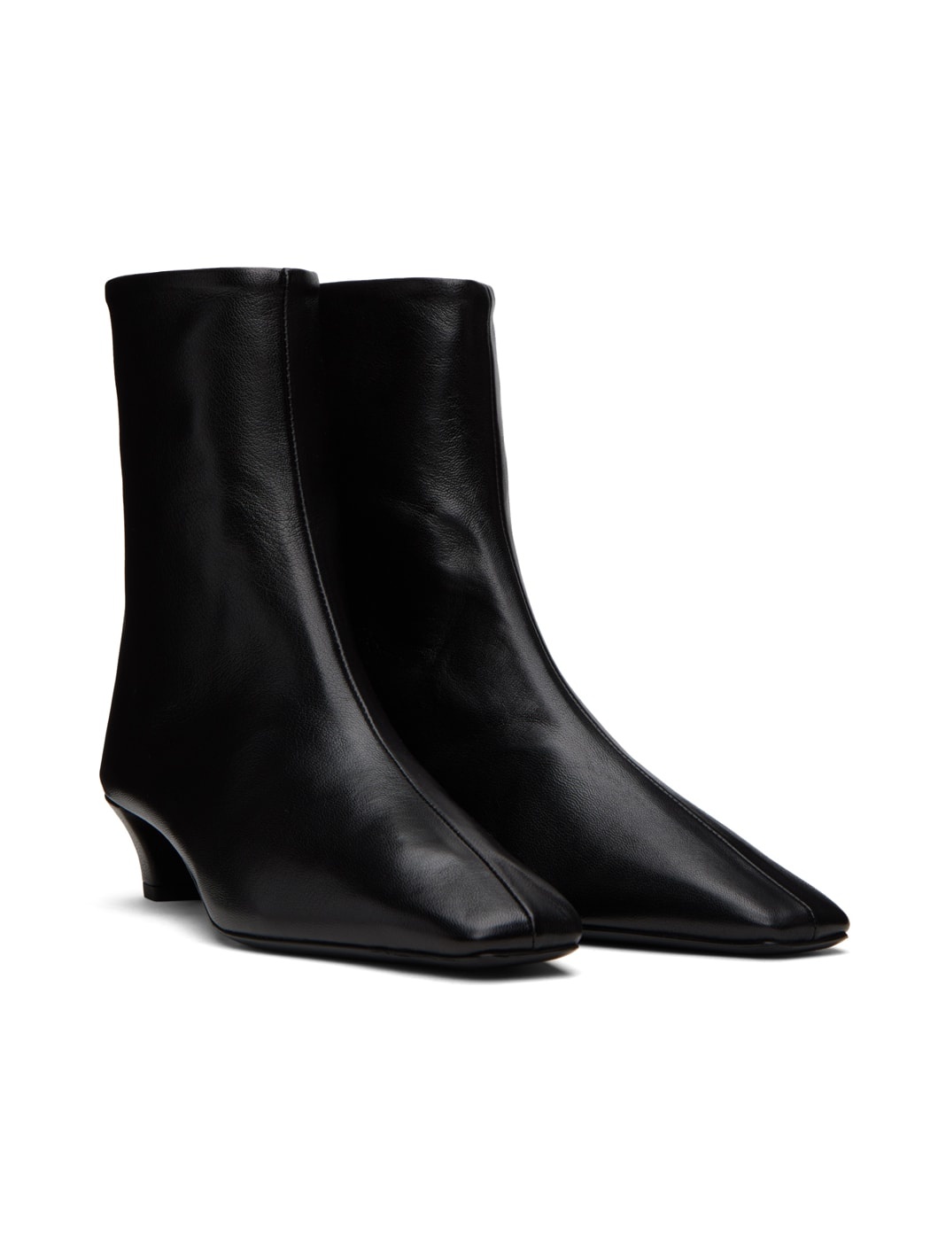 SSENSE Exclusive Black Glove Ankle Boots - 4