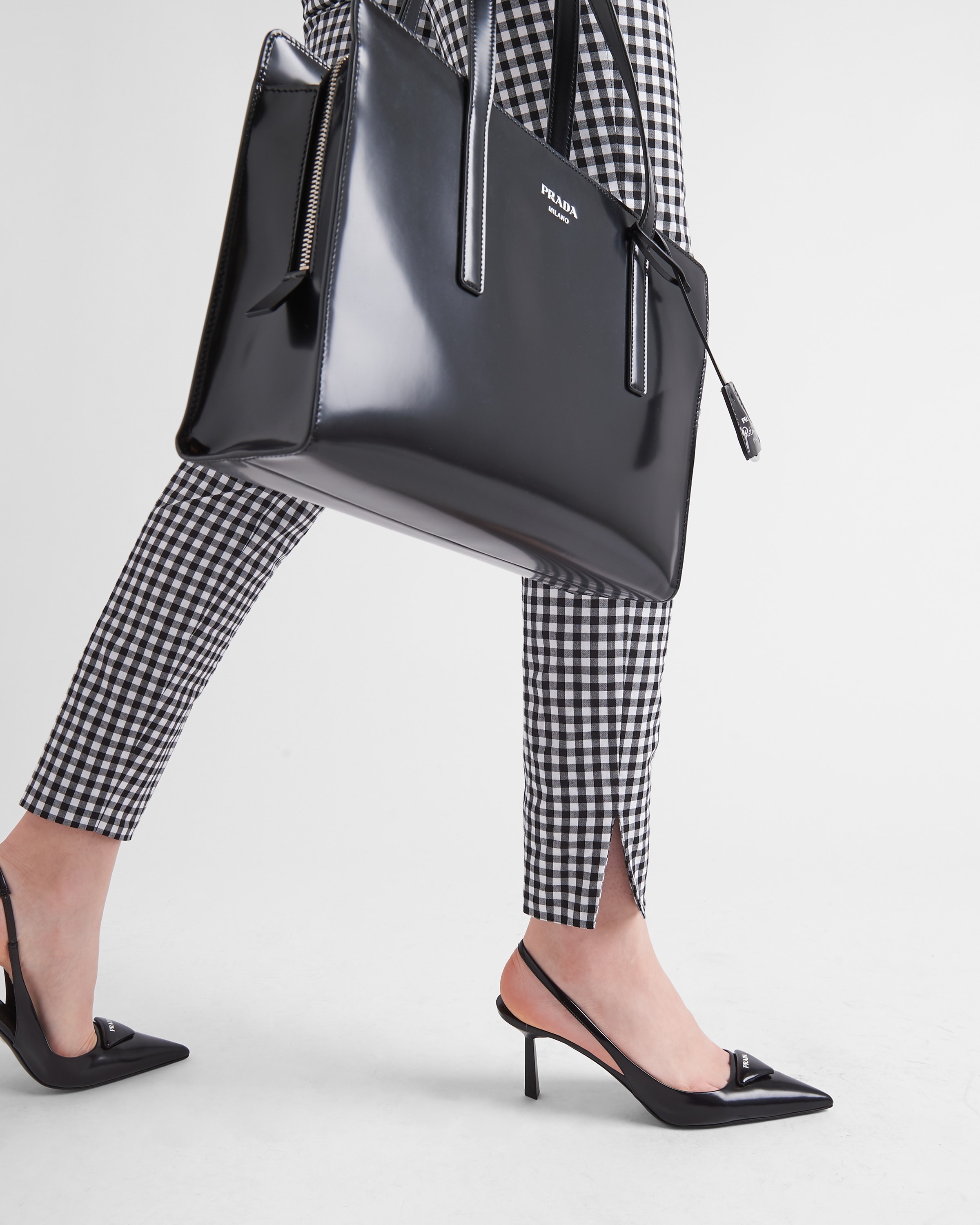Stretch gingham check pants - 3