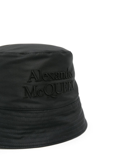 Alexander McQueen logo-embroidered reversible bucket hat outlook