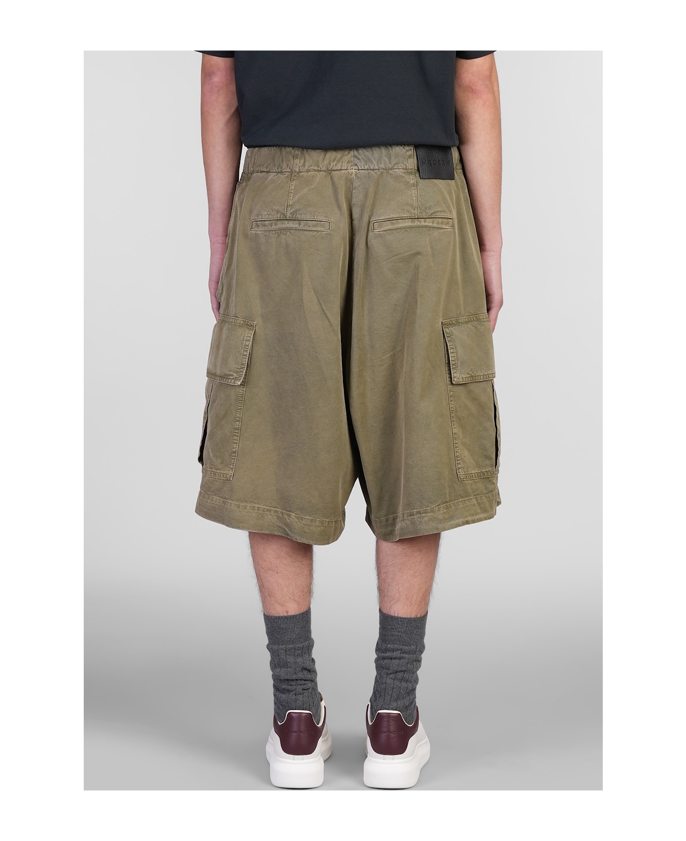Shorts In Green Cotton - 3