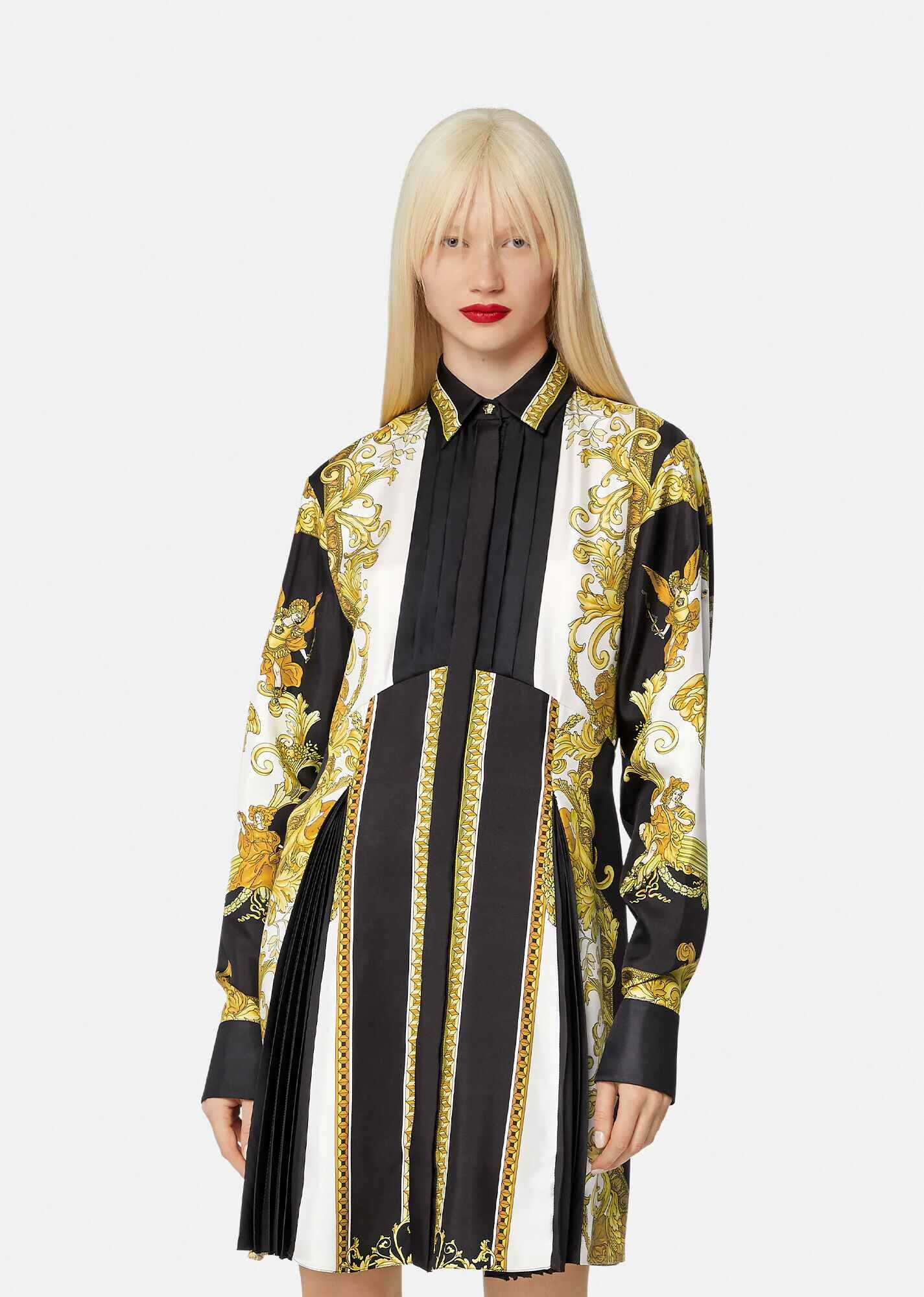 Medusa Renaissance Print Silk Shirt Dress - 2