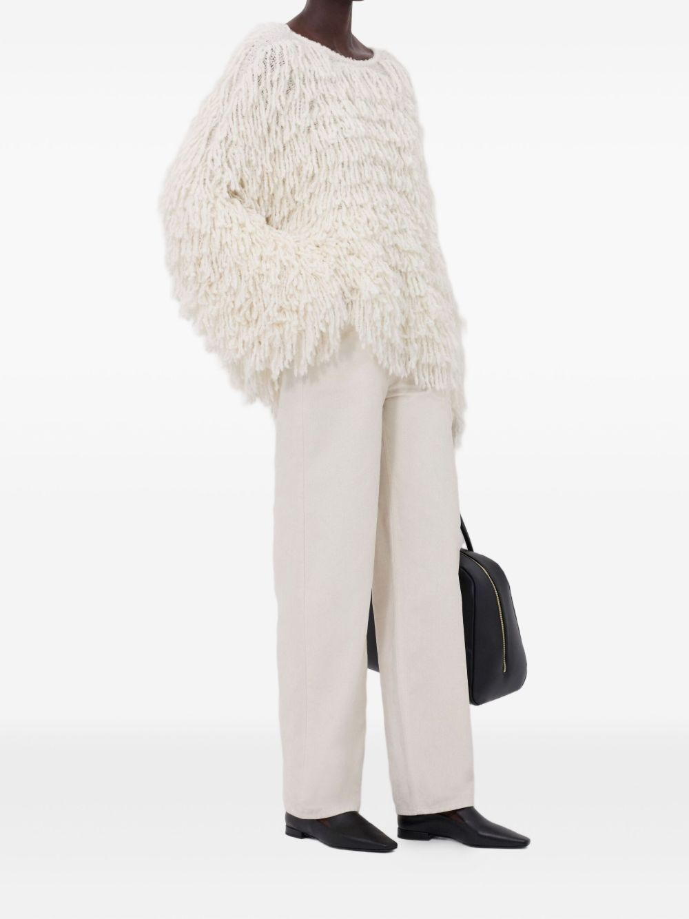 fringe wool sweater - 3