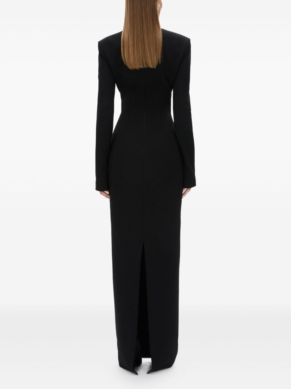 Dover padded-shoulder maxi gown - 3