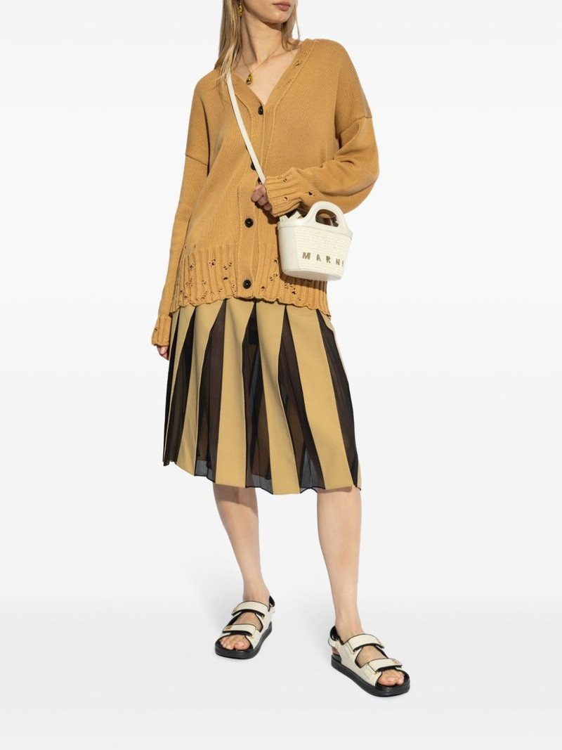 Marni pleated colour contrast skirt outlook